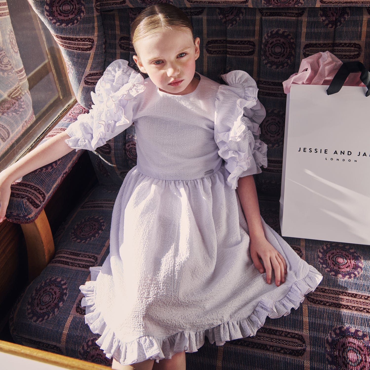 Wisteria Dress Yellow Texture