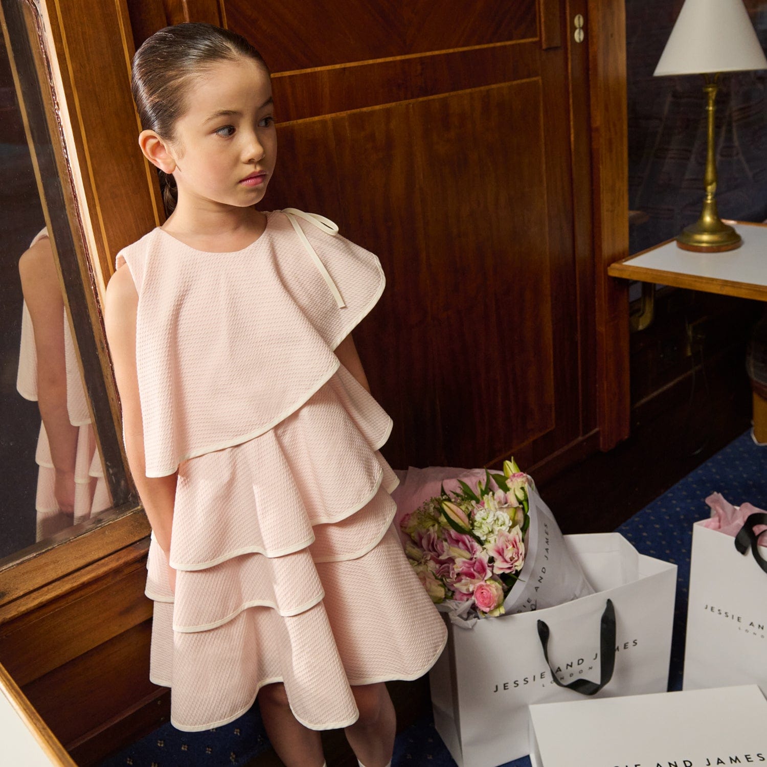 Inflorescence Dress Pink Dotty 10YRS SAMPLE