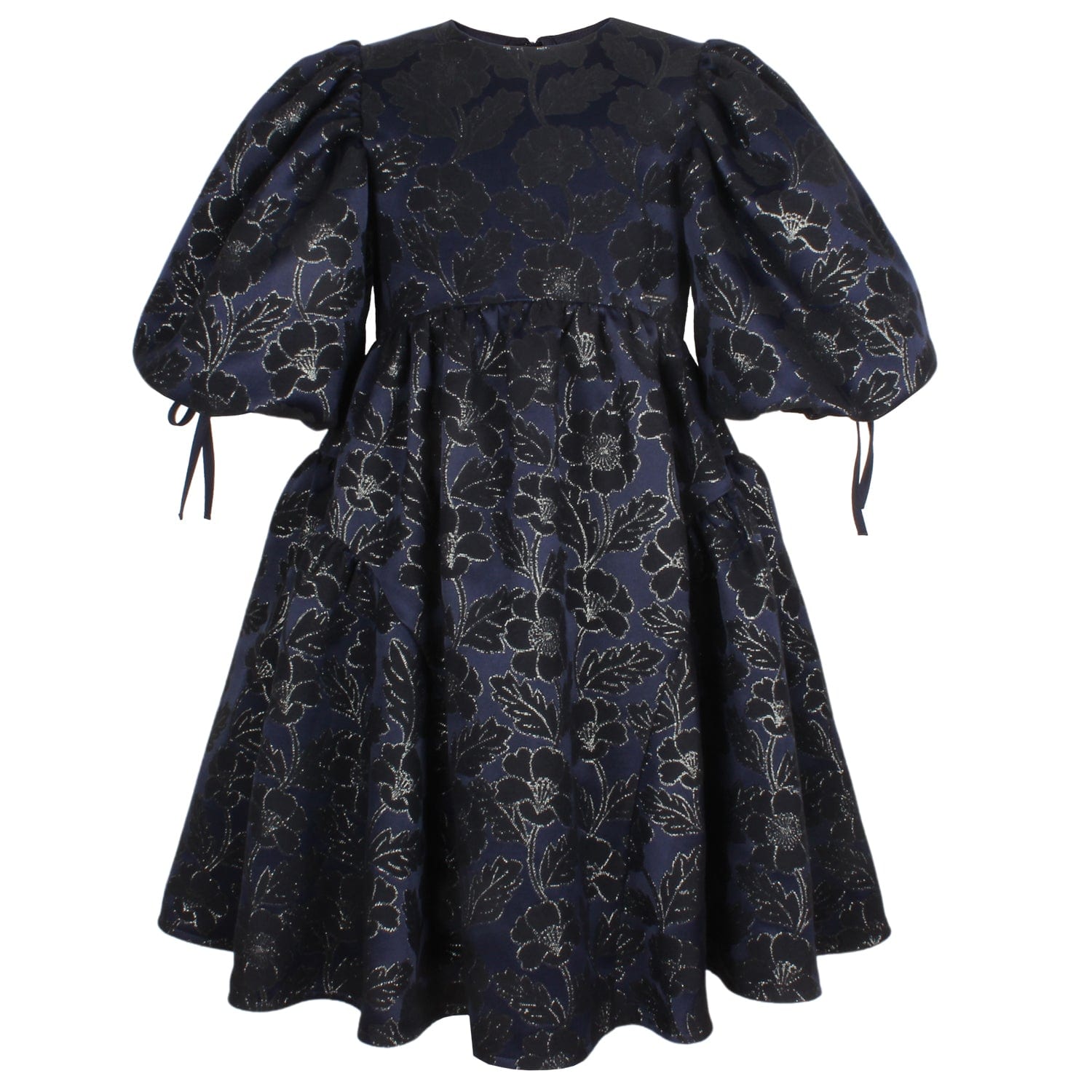 Beautiful Dress Navy Flower Jacquard 6YRS SAMPLE