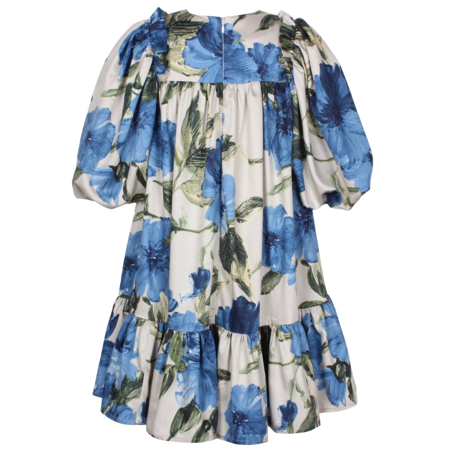 Catch Me Dress Antique Blue Flower Jacquard