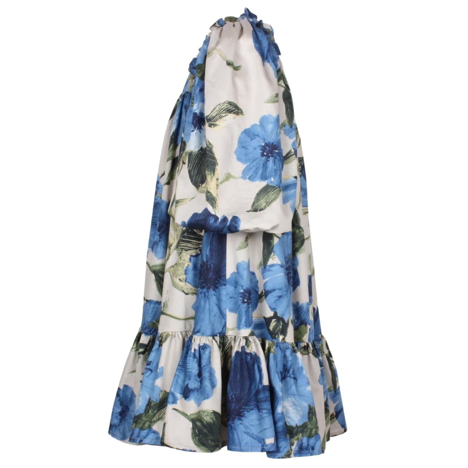 Catch Me Dress Antique Blue Flower Jacquard