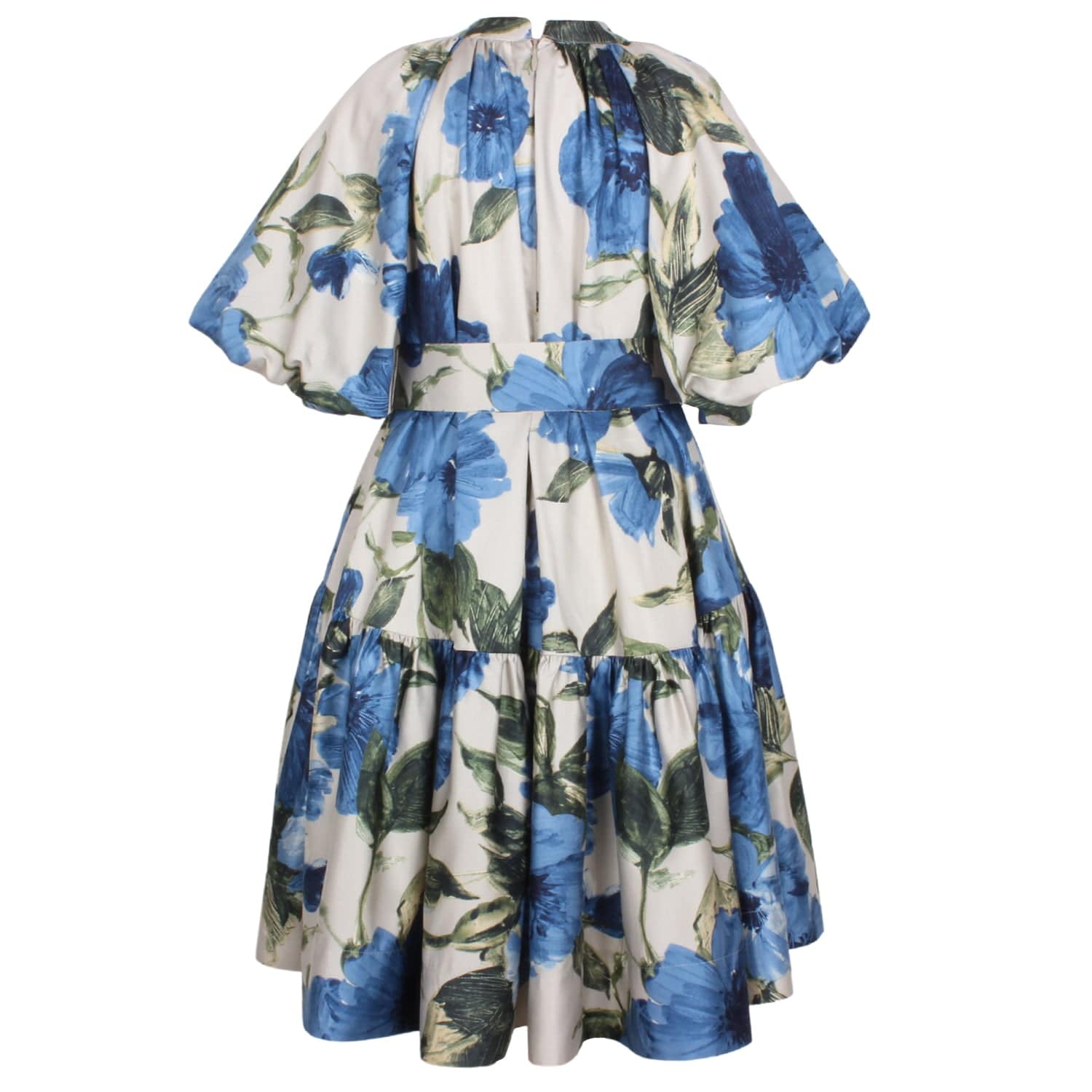 Periwinkle Dress Antique Blue Flower Jacquard
