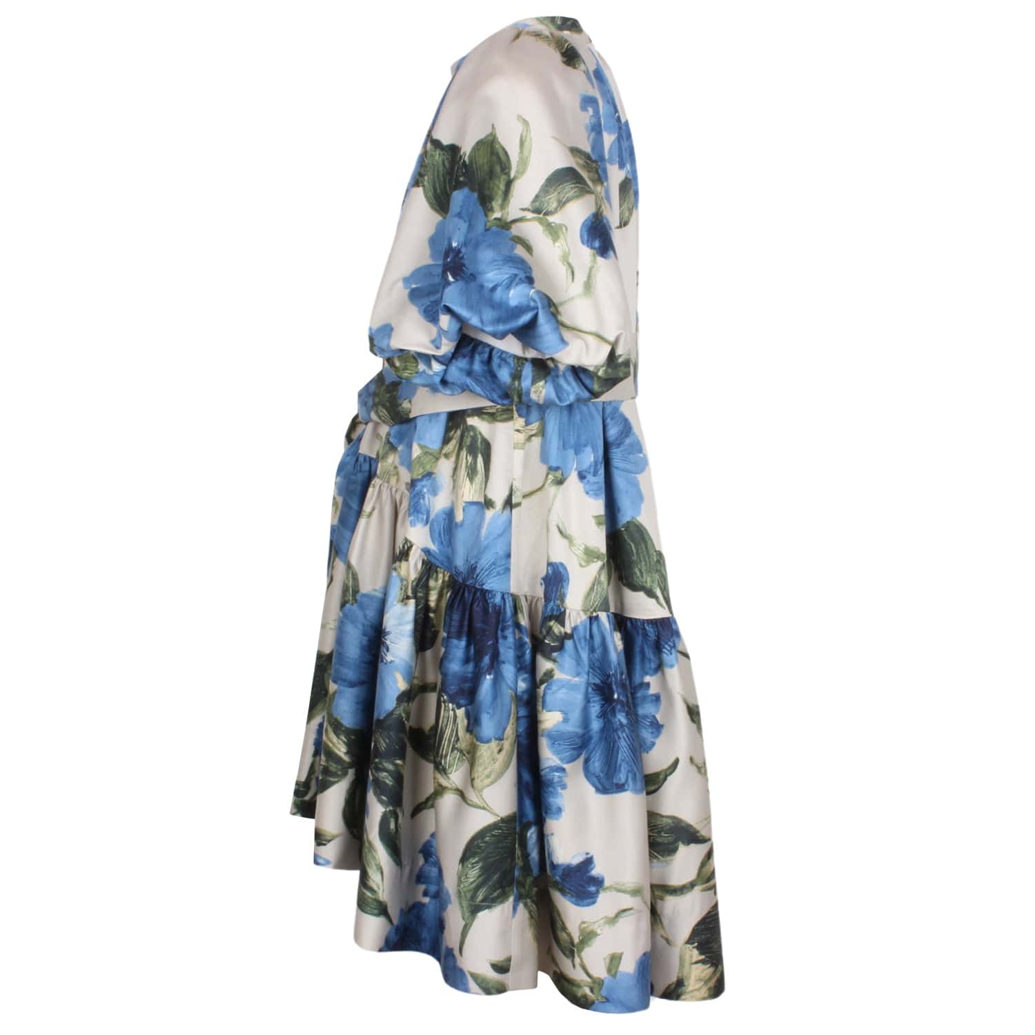 Periwinkle Dress Antique Blue Flower Jacquard