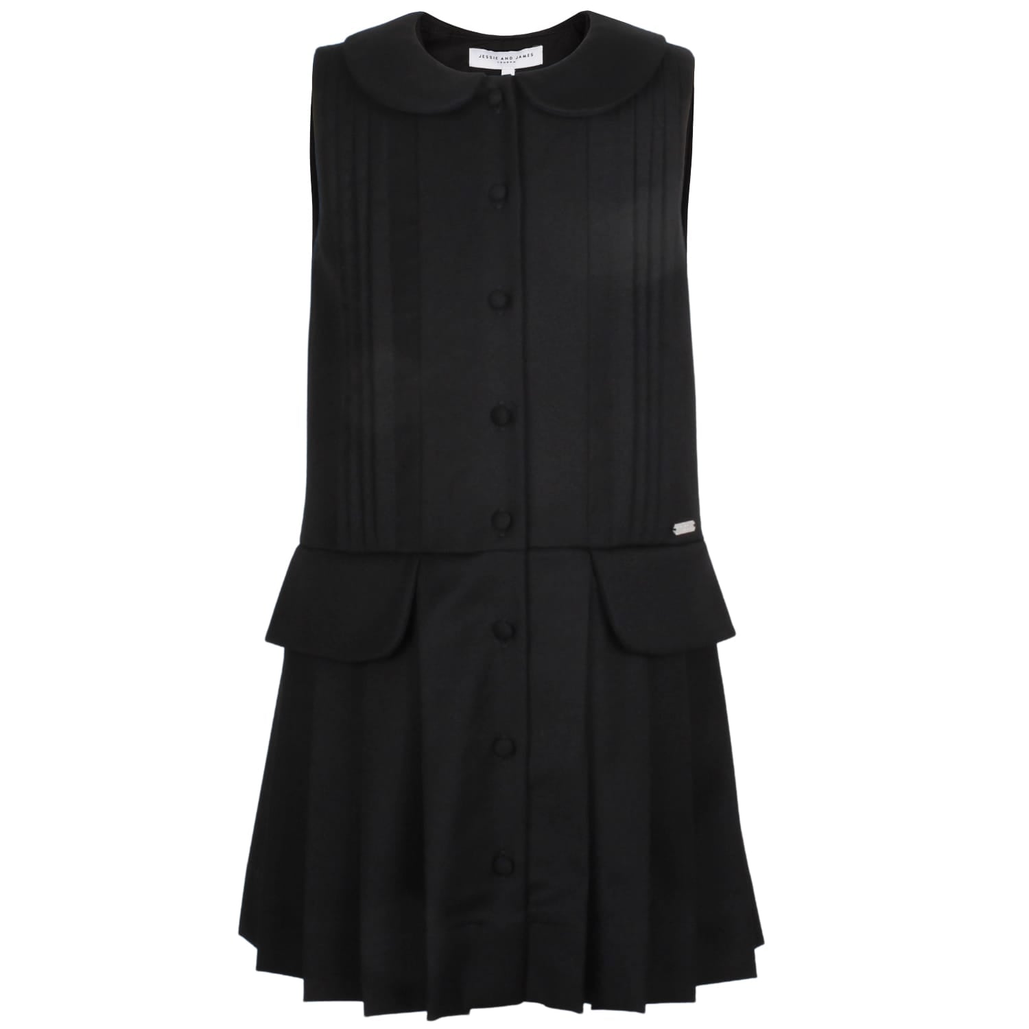 Dolly Pinafore Dress Black 6YRS SAMPLE