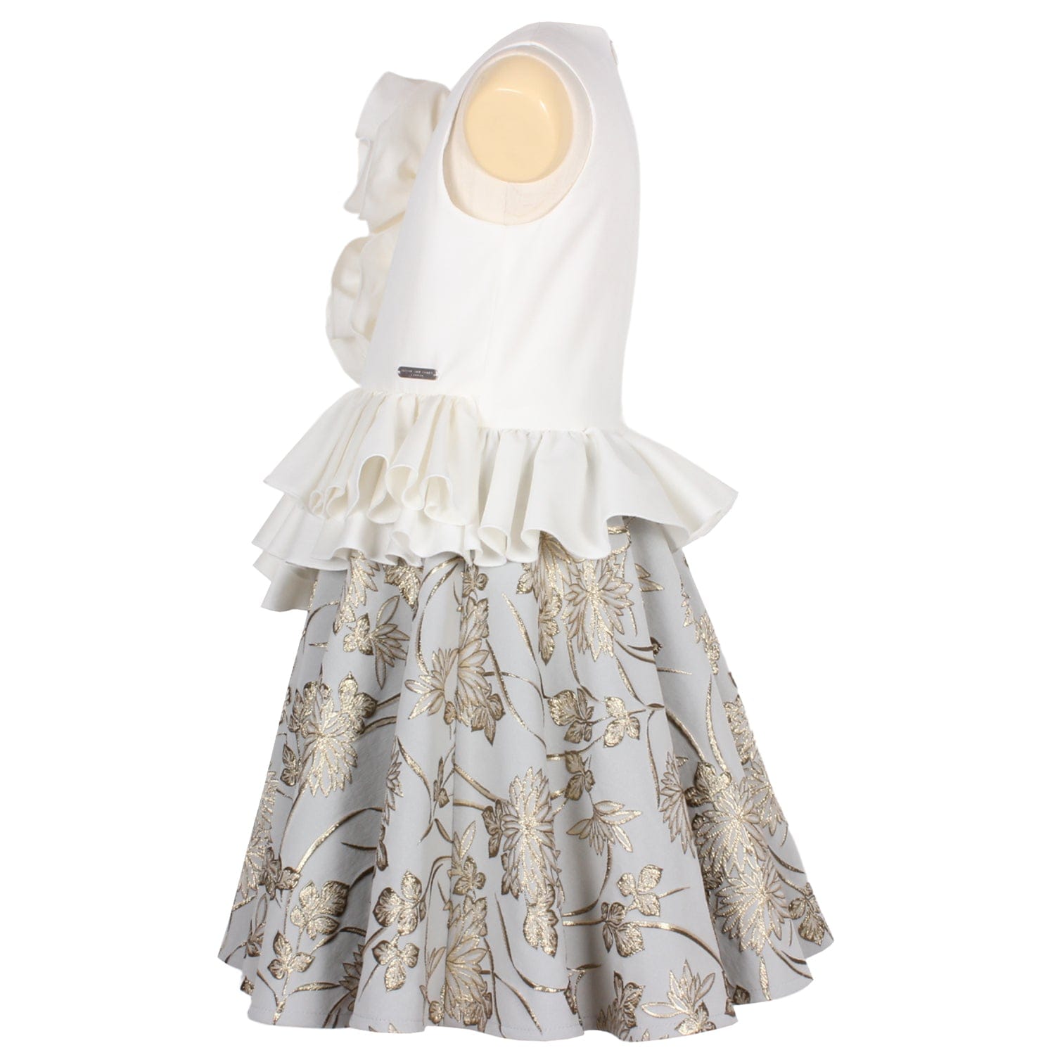 In Bloom Dress Gold Vines Jacquard