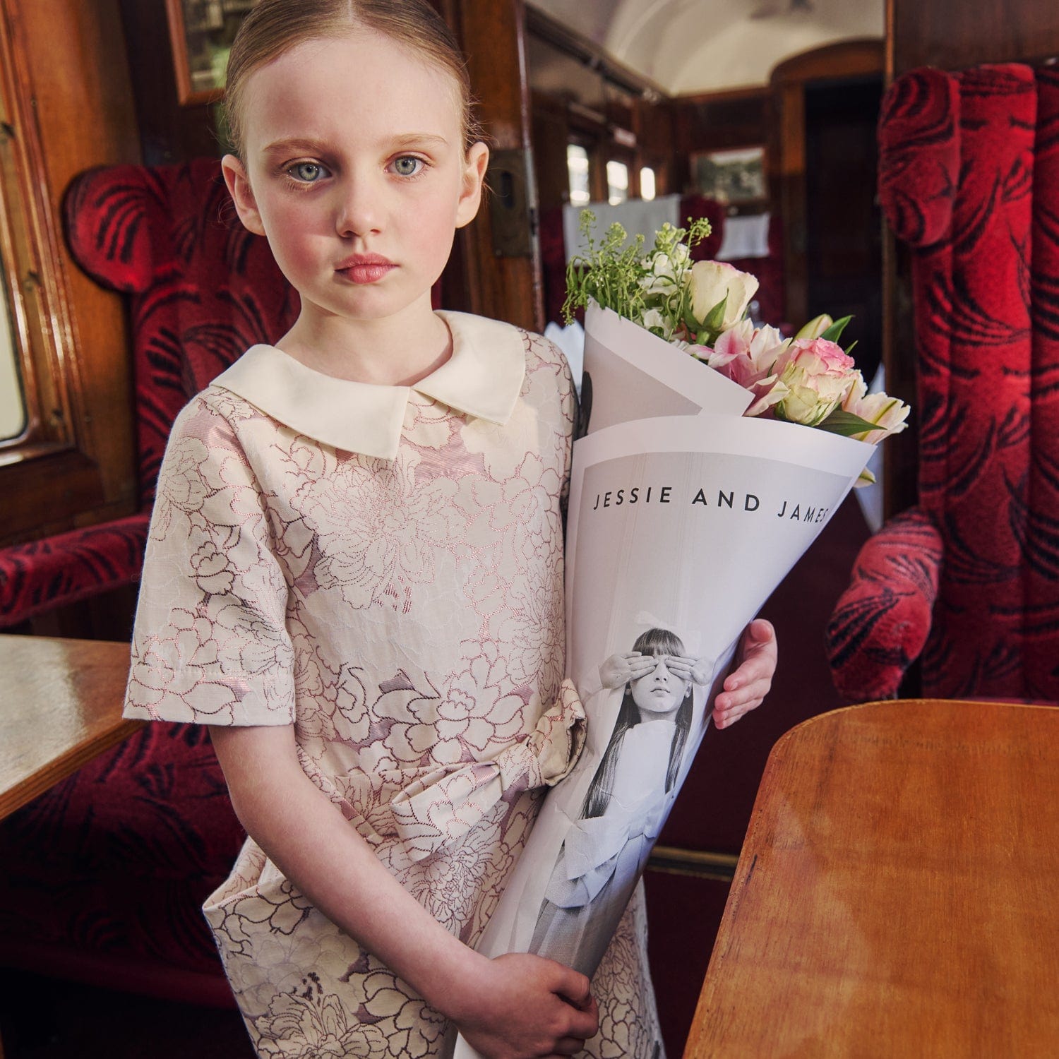 Origami Dress Pink Clouds Jacquard