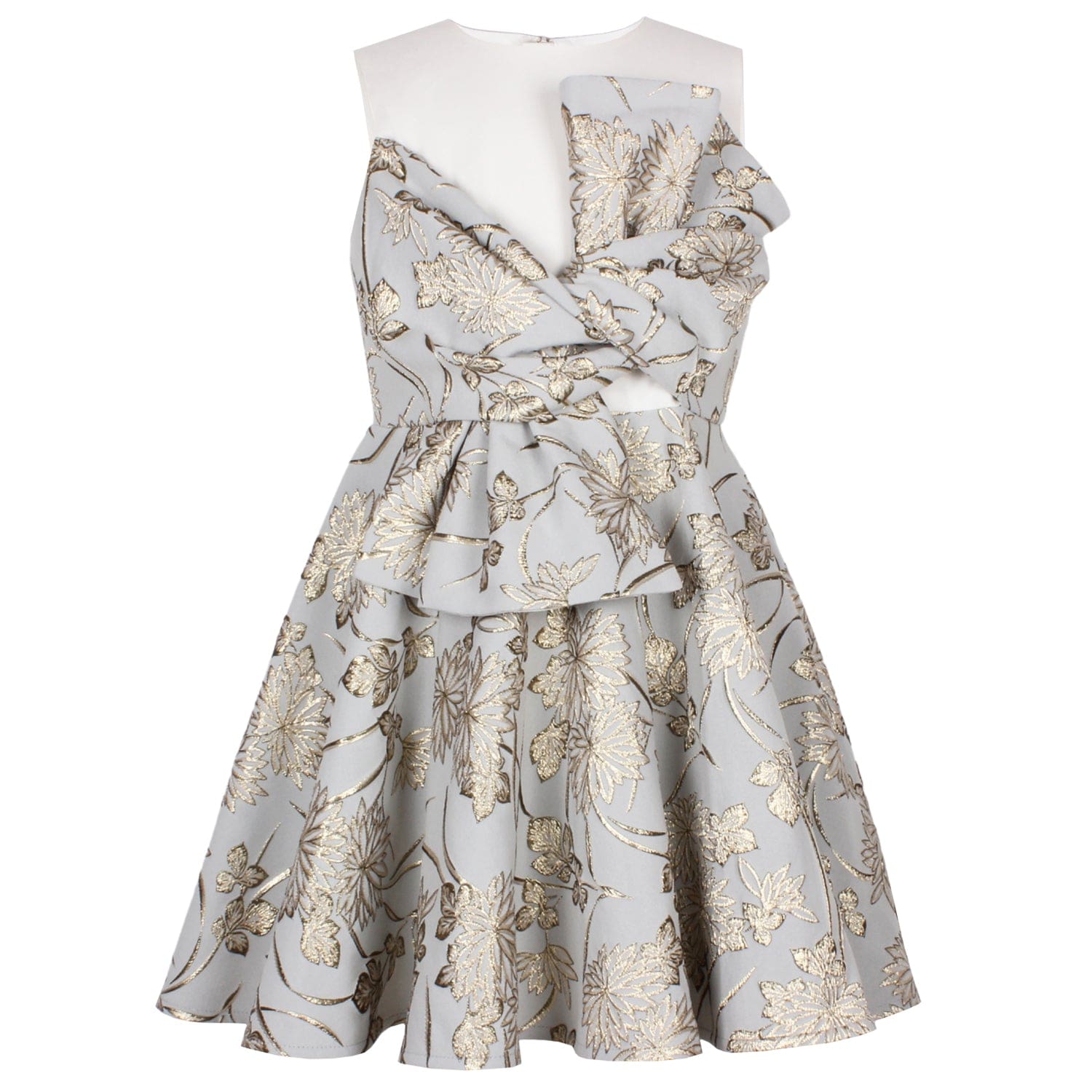 Little Heart Dress Gold Vines Jacquard 6YRS SAMPLE