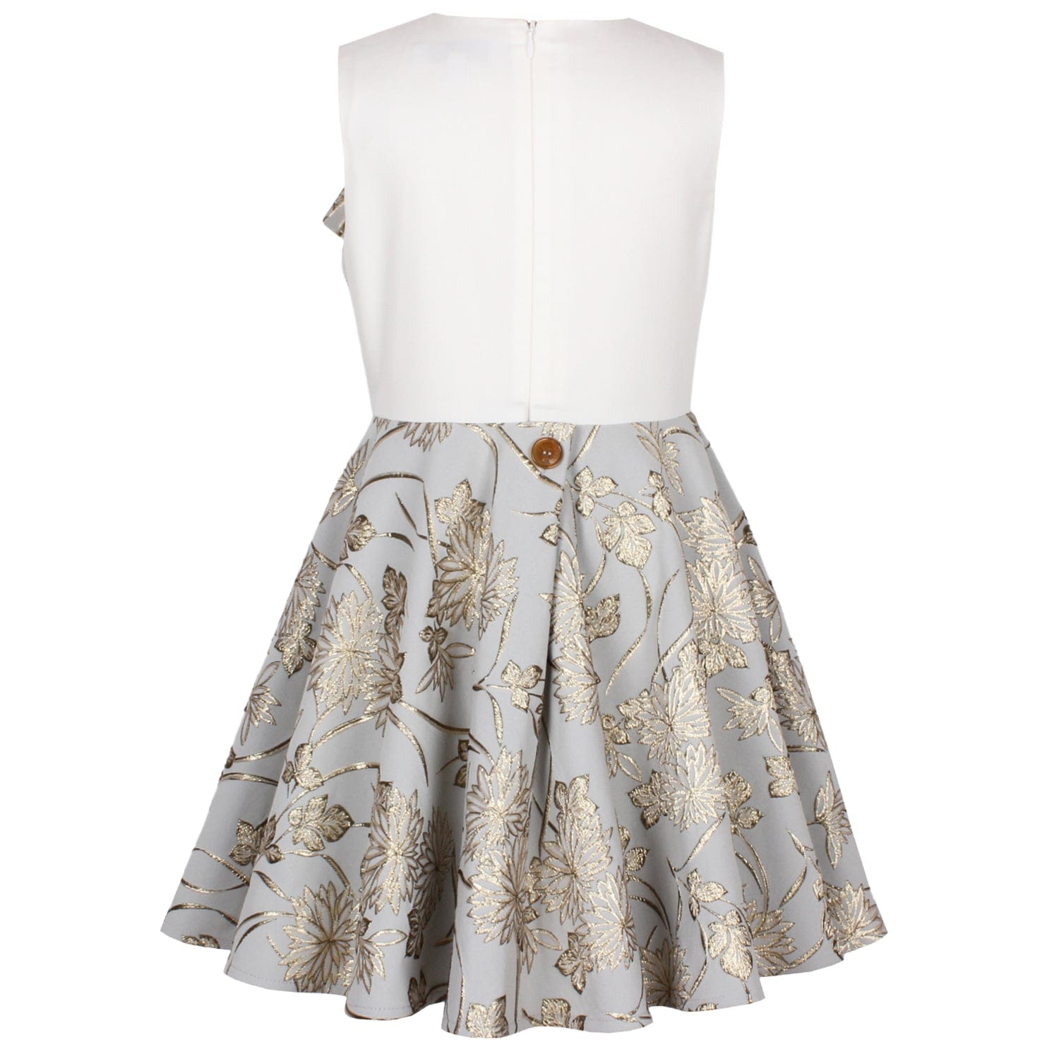 Little Heart Dress Gold Vines Jacquard 6YRS SAMPLE