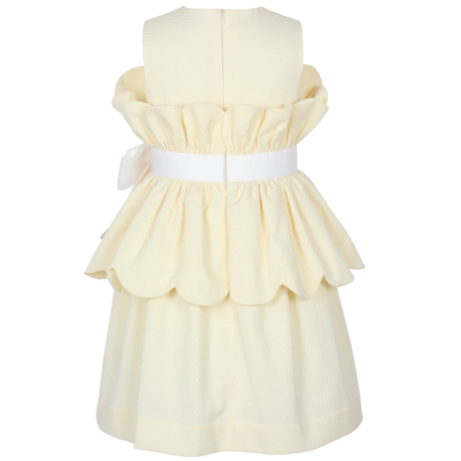Pavlova Dress Yellow Textured Jacquard