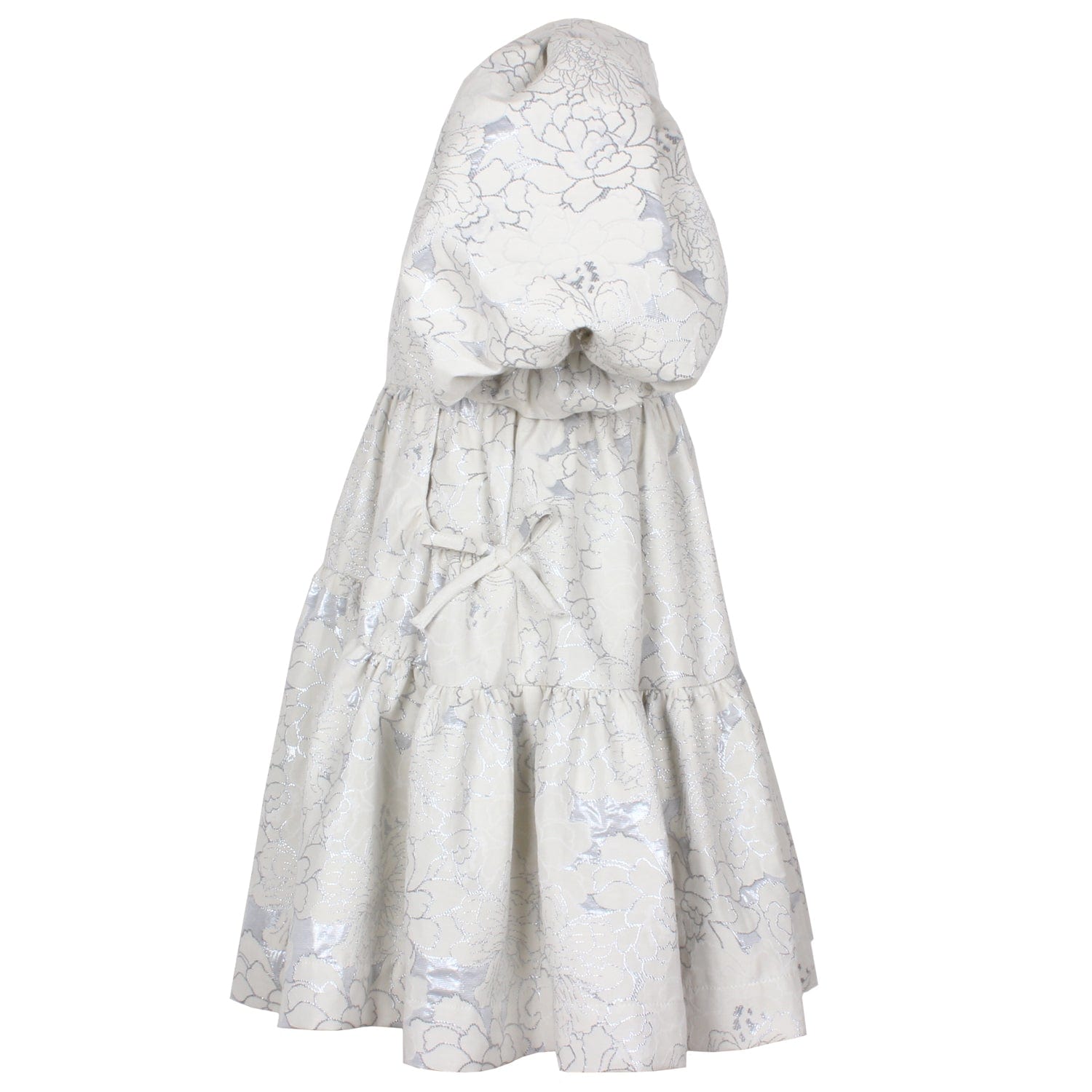 Balloon Dress Blue Clouds Jacquard