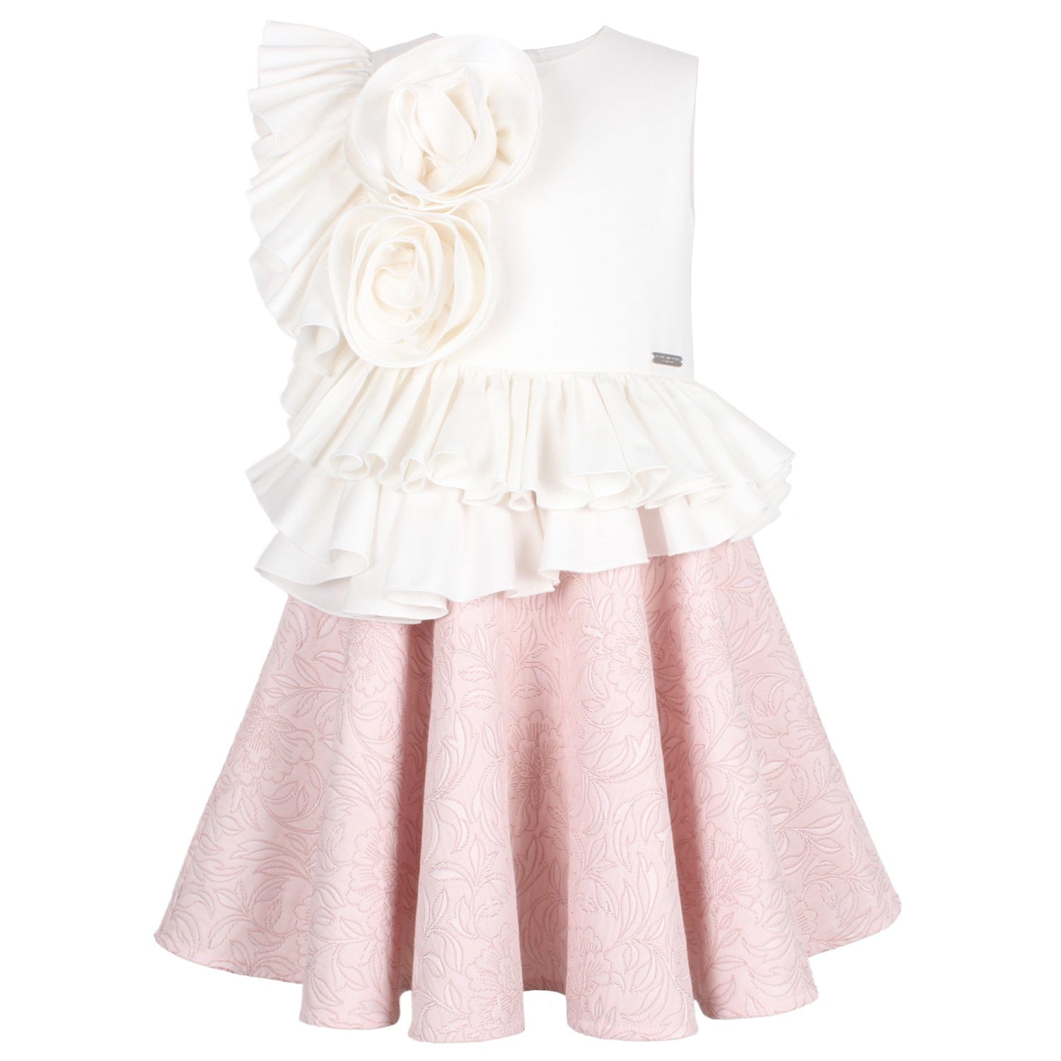 In Bloom Dress Pink Ornamental Jacquard