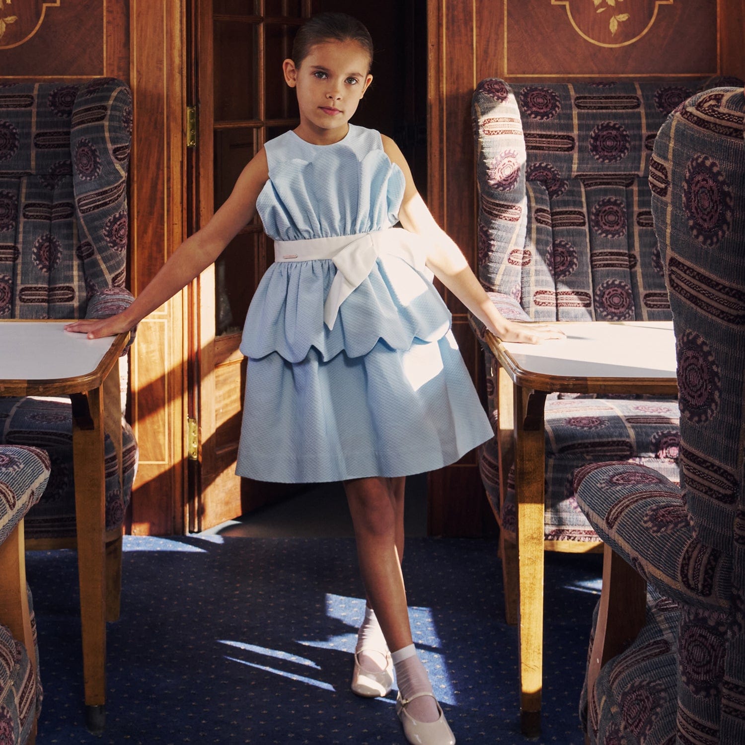 Pavlova Dress Blue Dotty