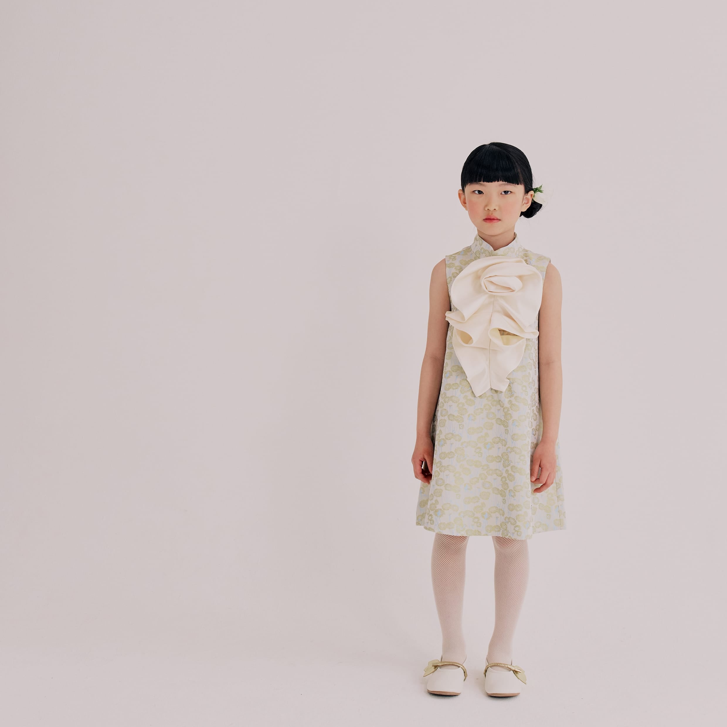 Amber Flame Dress Golden Daisy Jacquard