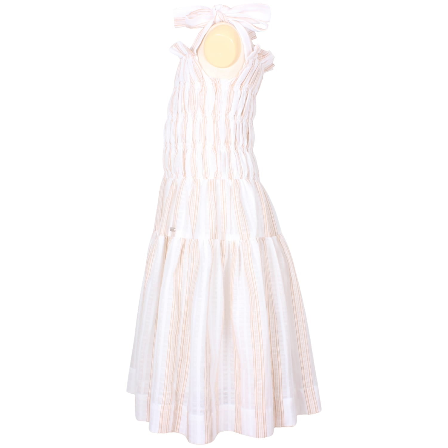 Angie Dress Orange Stripe 6YRS SAMPLE