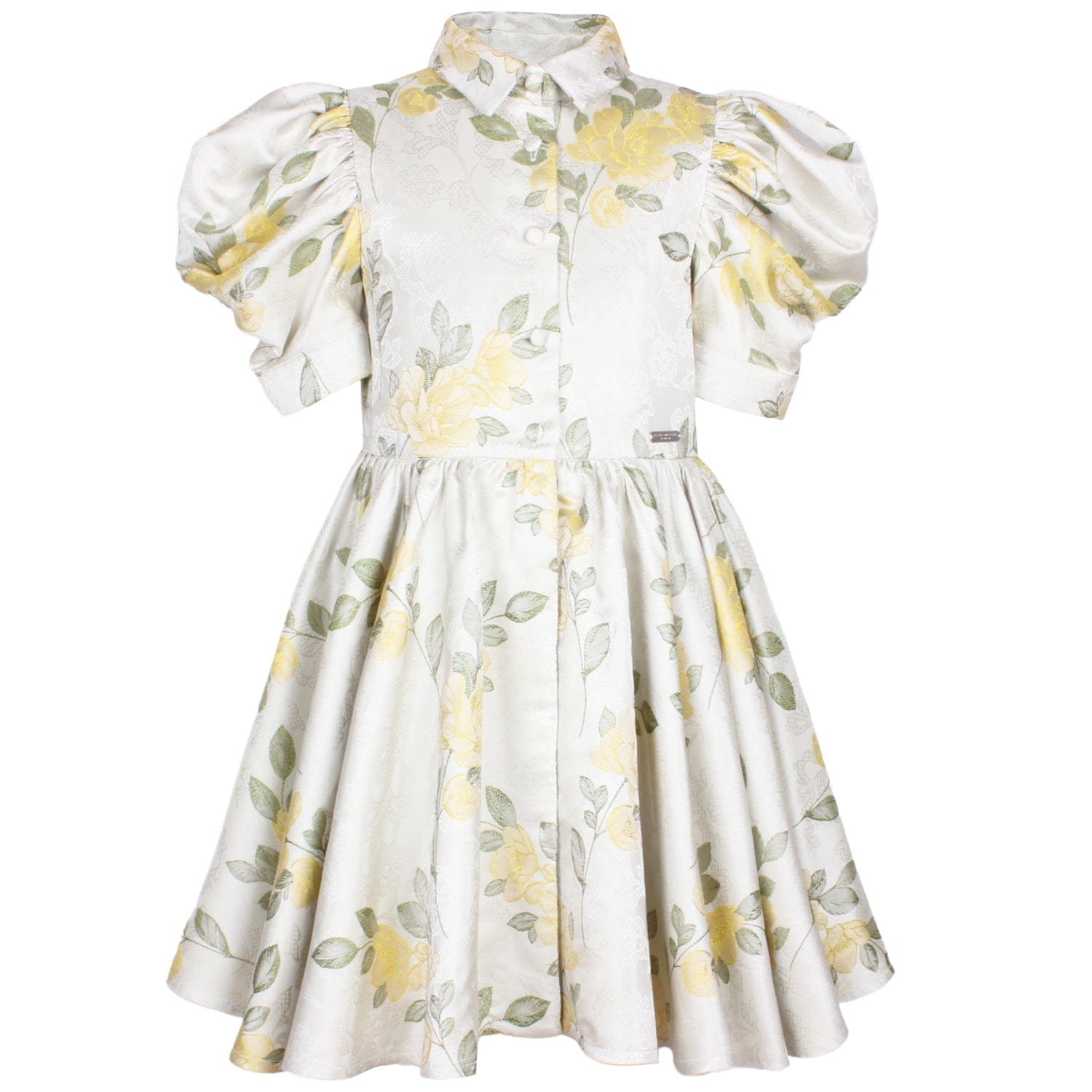 Jessie And James Girls Merry Go Round Dress in Yellow