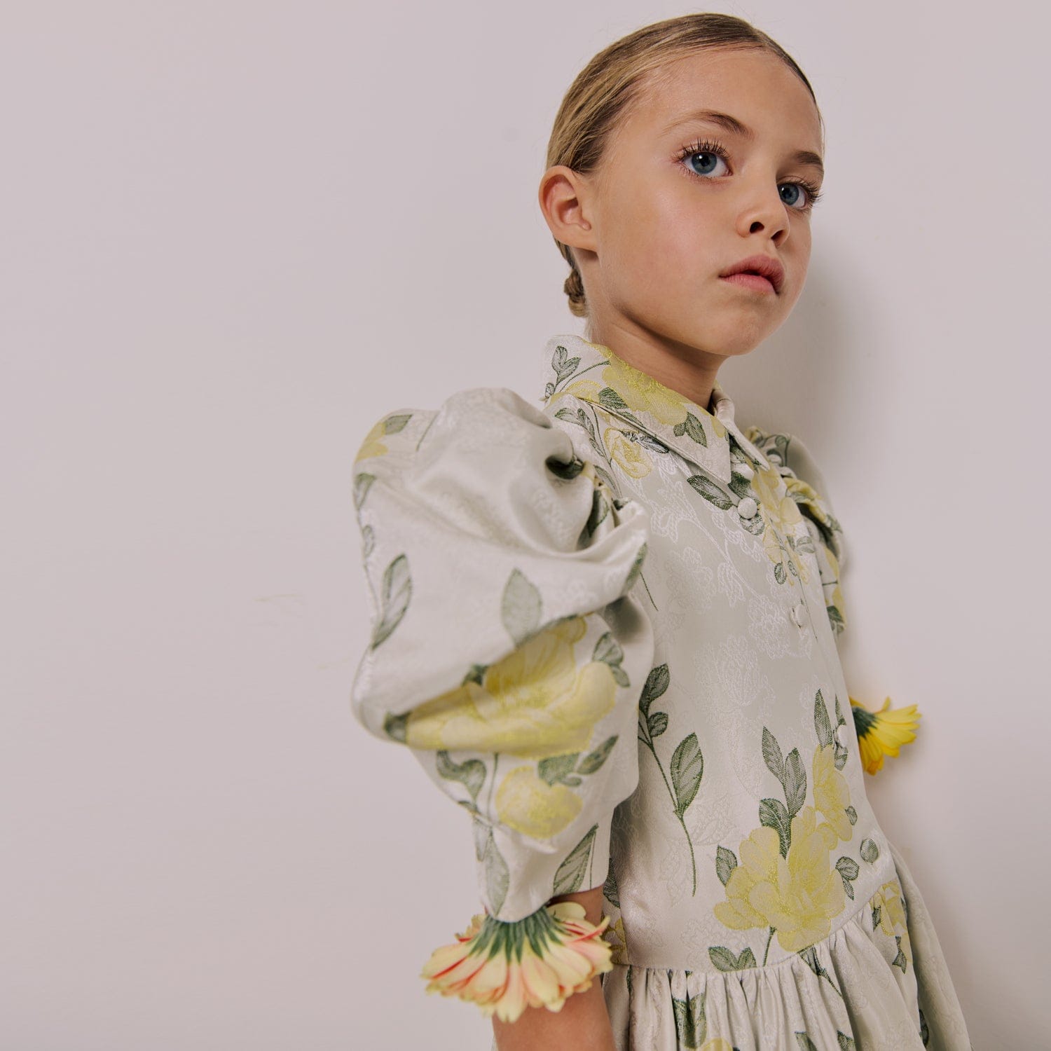 Carousel Dress Springtime Floral Jacquard