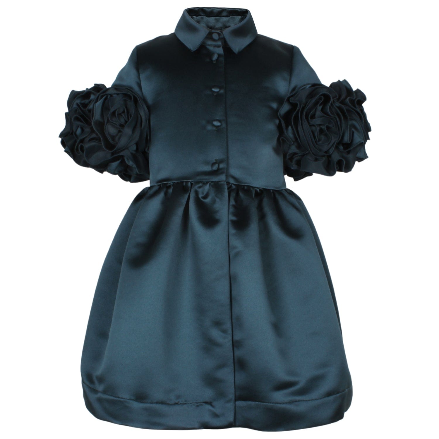 Darling Dress Dark Teal Satin