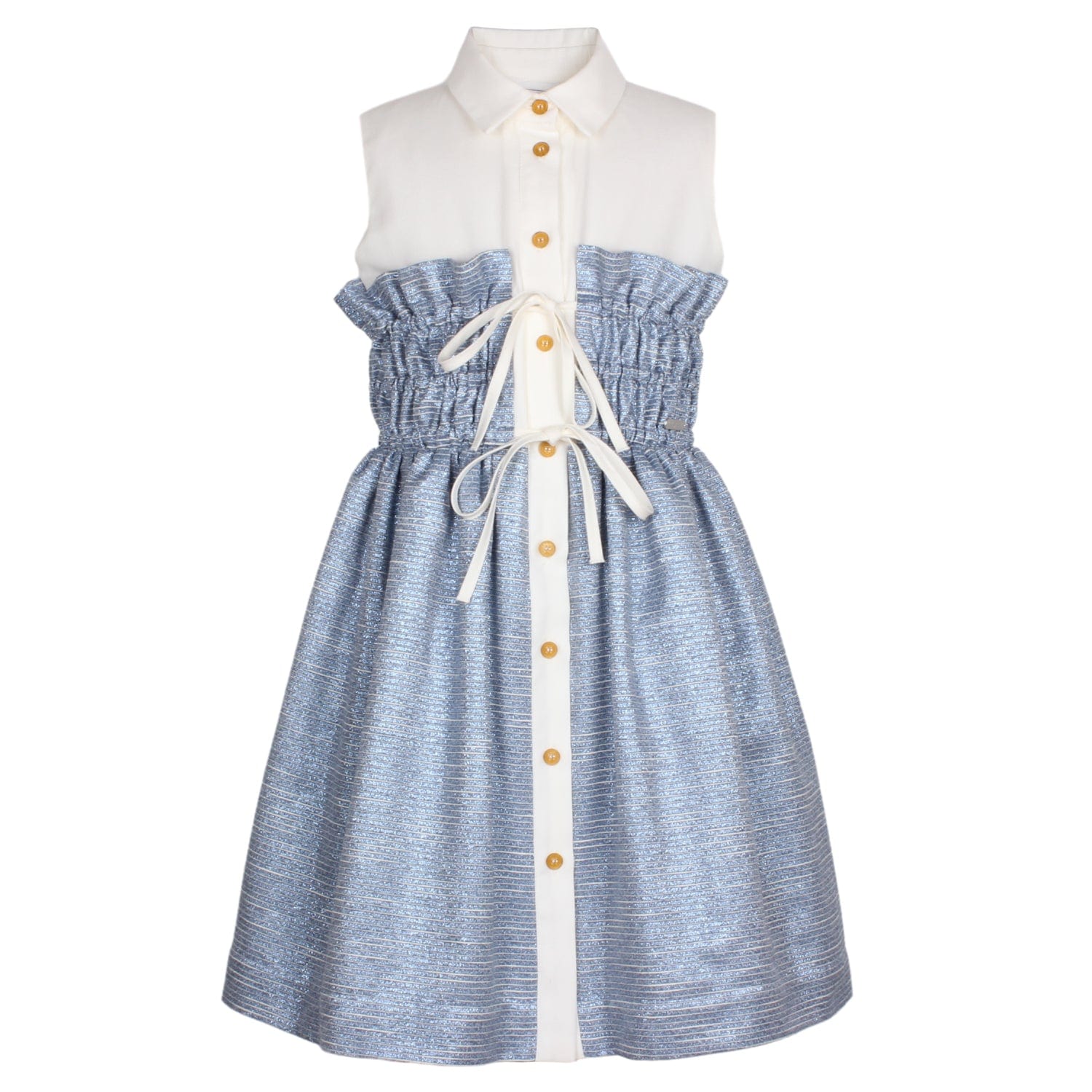 Drift Dress Blue Sparkle Stripe