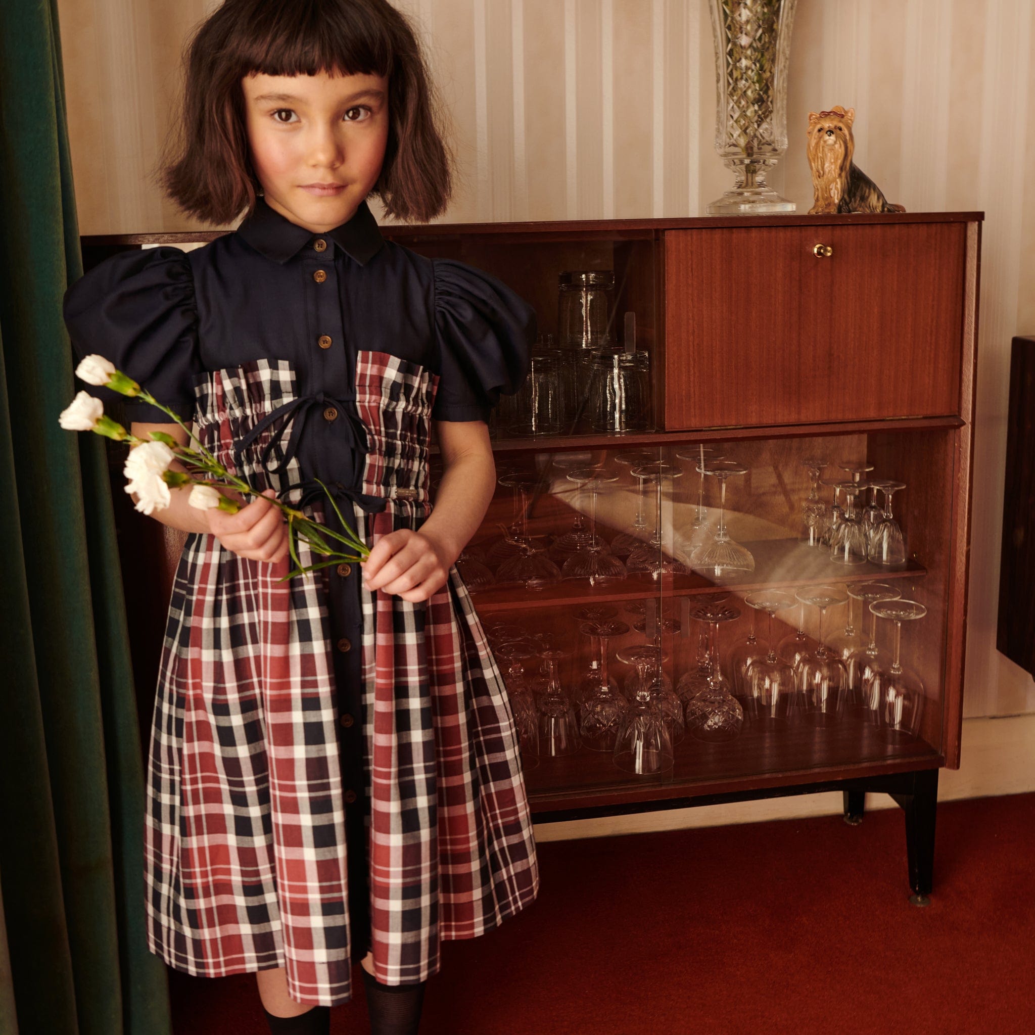 Drift Dress Berry Jacquard