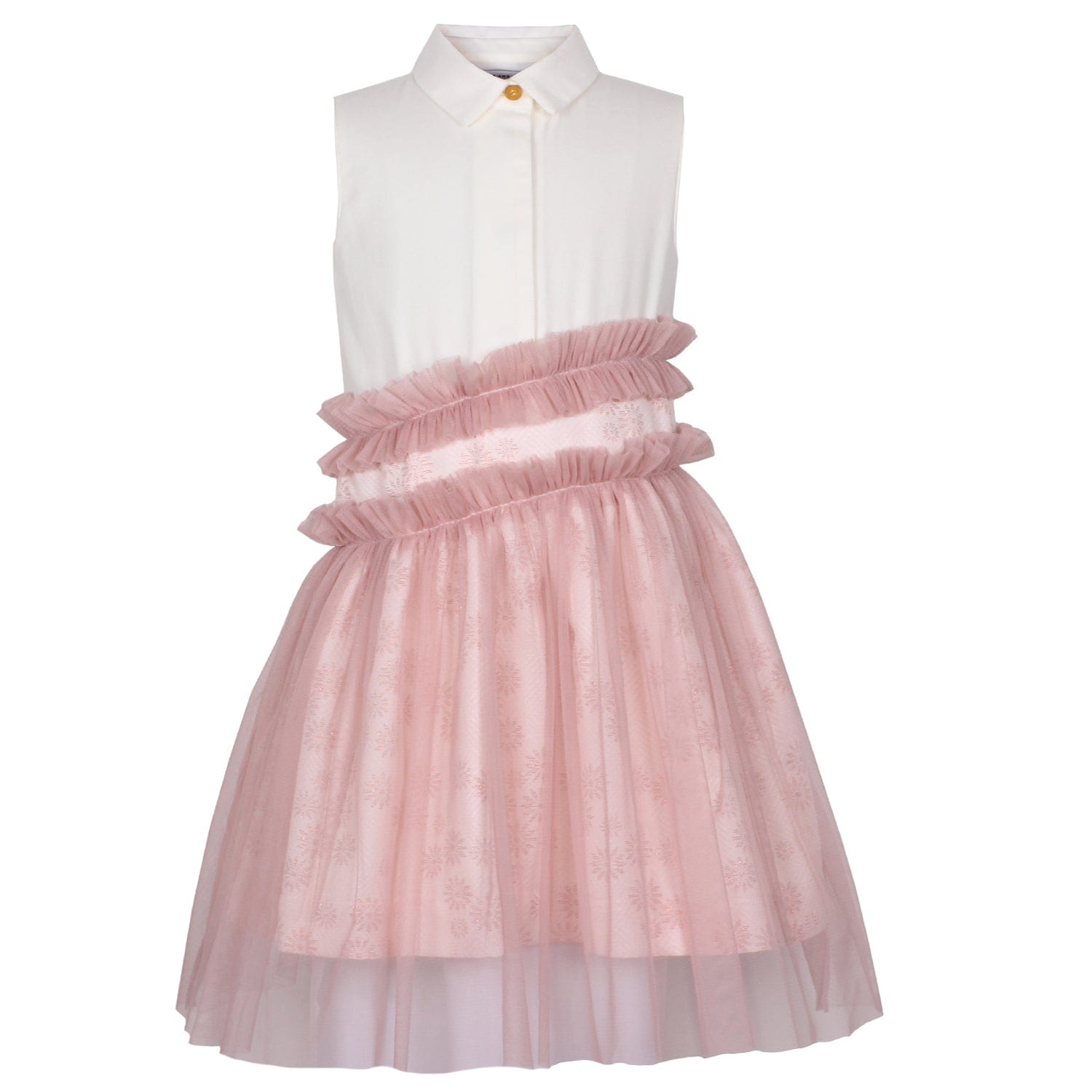 Grace Dress Pink Daisy Jacquard