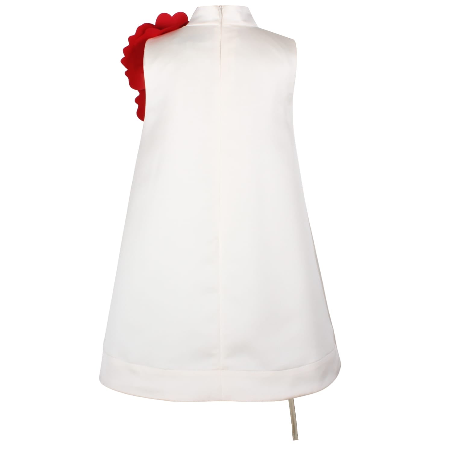 Kiss Me Over The Garden Fence Dress Creme Satin