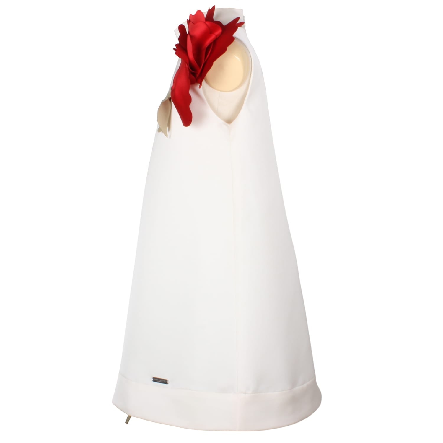 Kiss Me Over The Garden Fence Dress Creme Satin