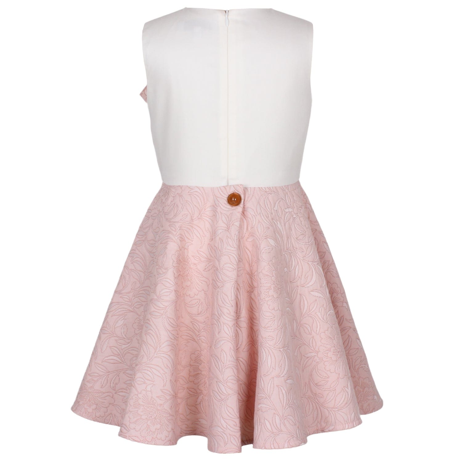 Little Heart Dress Pink Ornamental Jacquard 6YRS SAMPLE