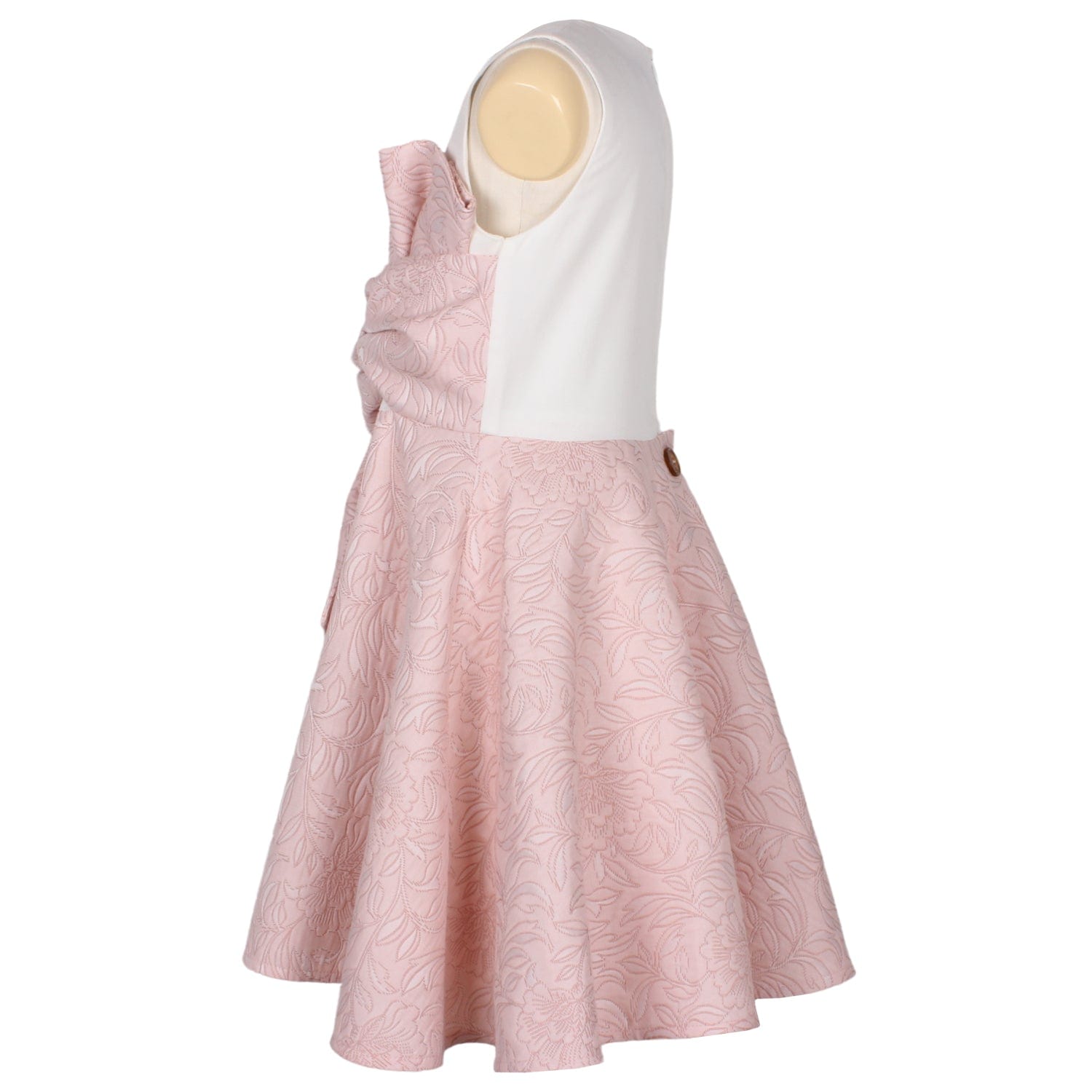 Little Heart Dress Pink Ornamental Jacquard 6YRS SAMPLE