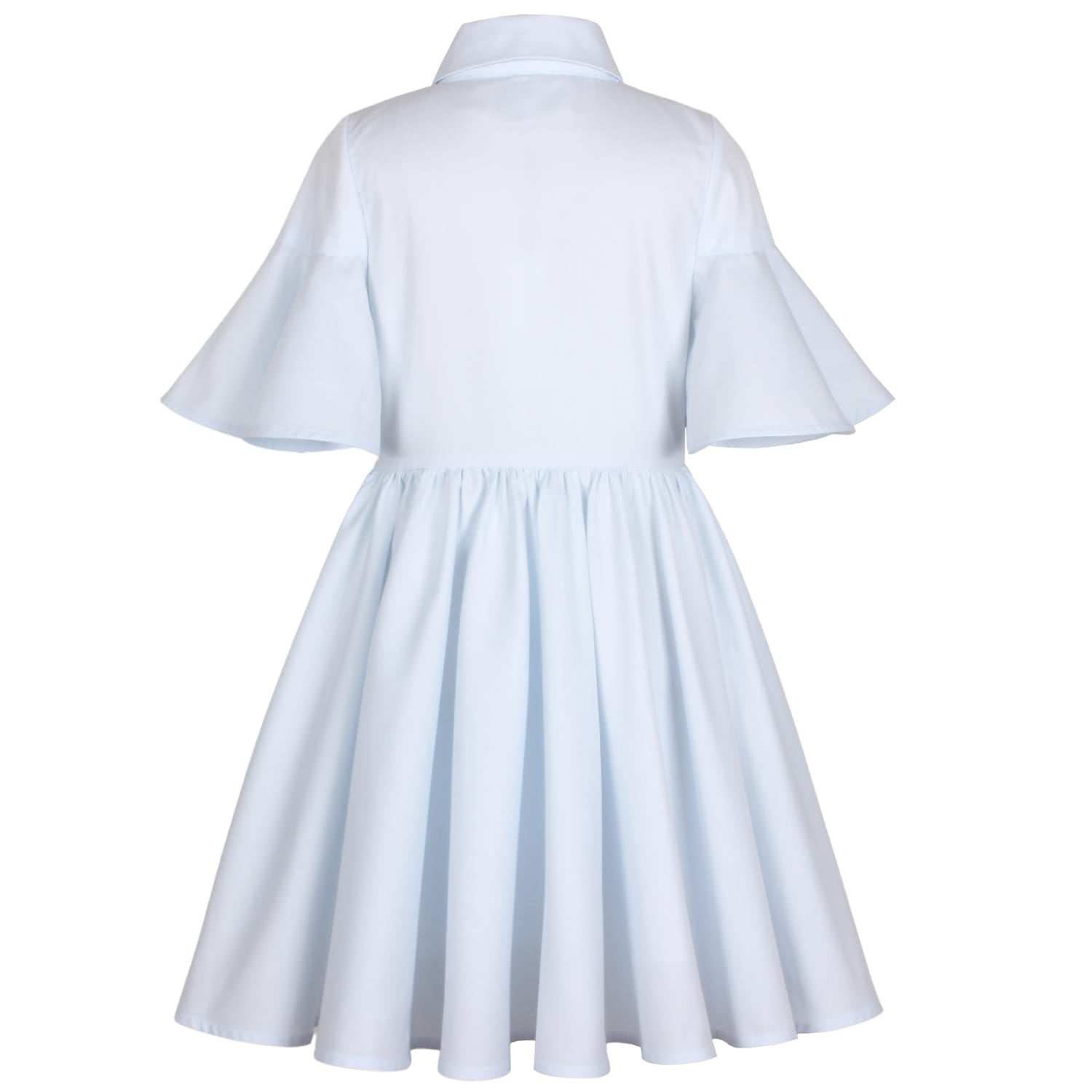 Little Sister Dress Light Blue Flower Embroidery