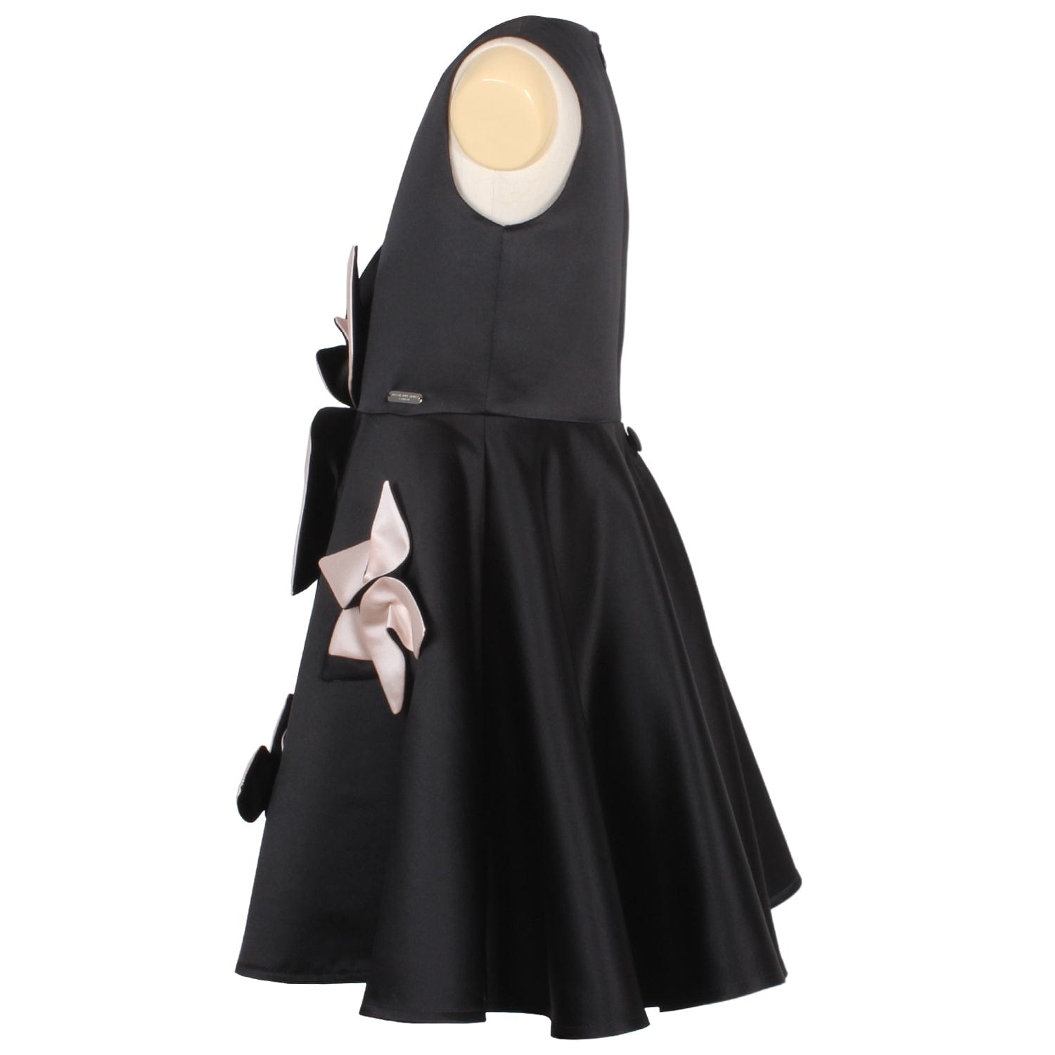 Magnolia Dress Black Satin