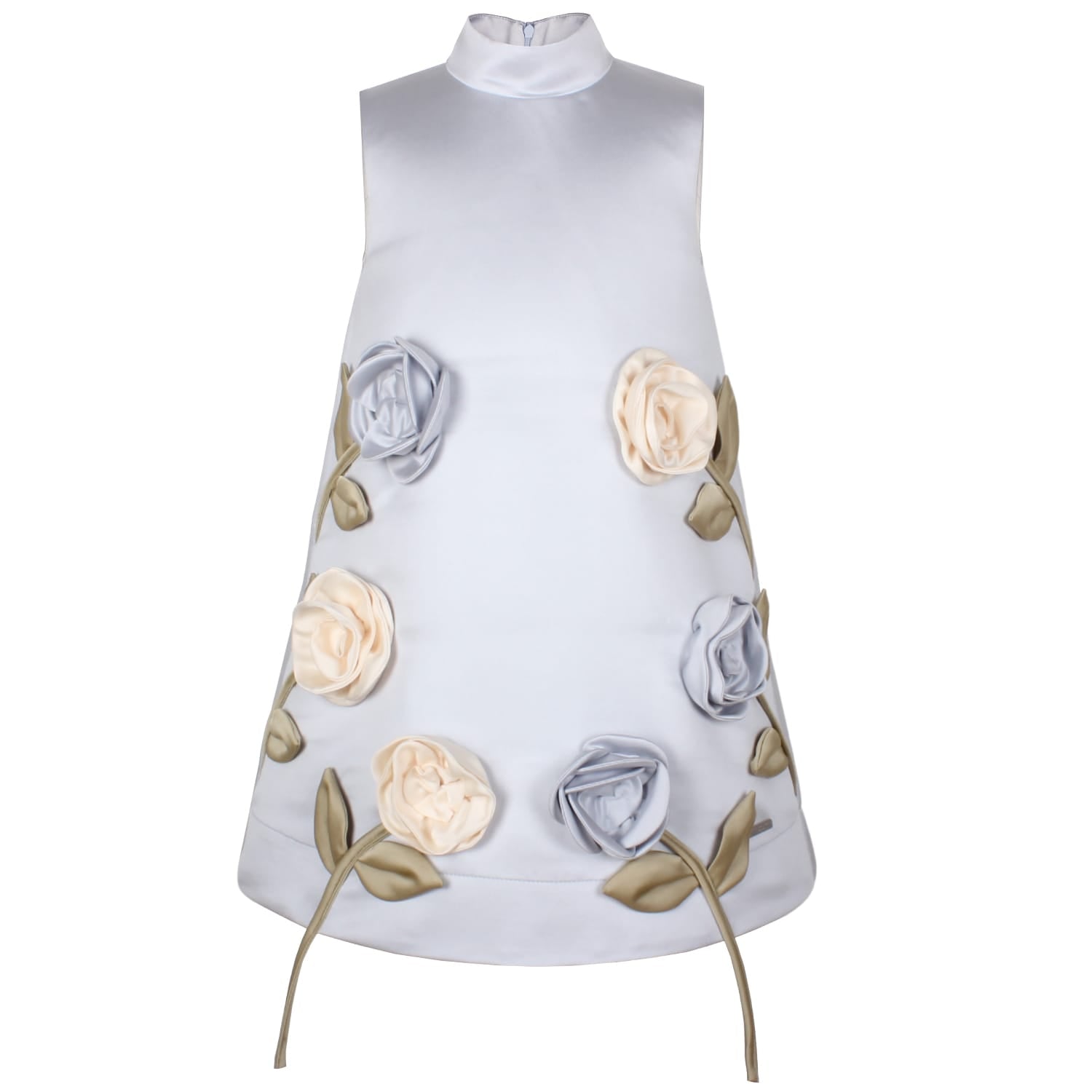 My Rose Dress Blue Satin