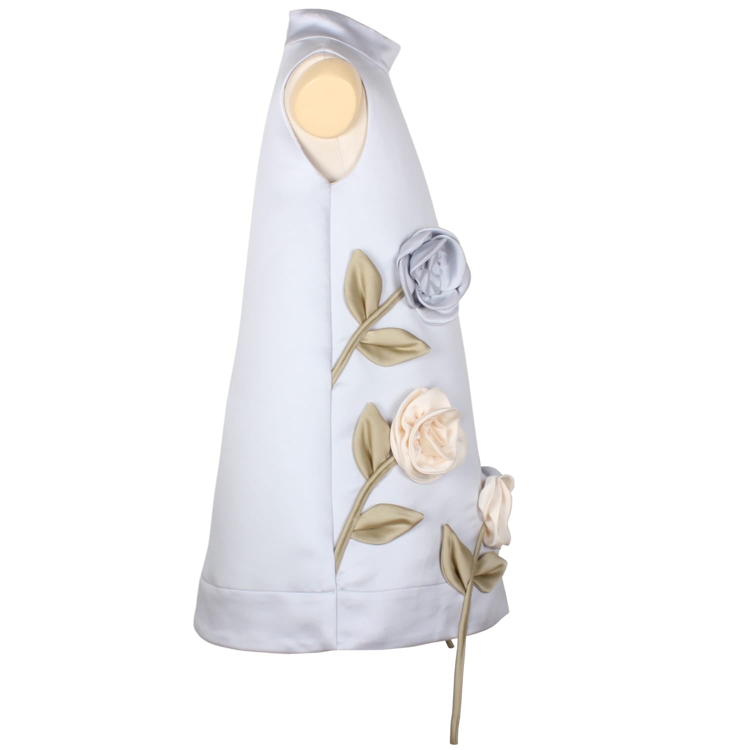 My Rose Dress Blue Satin