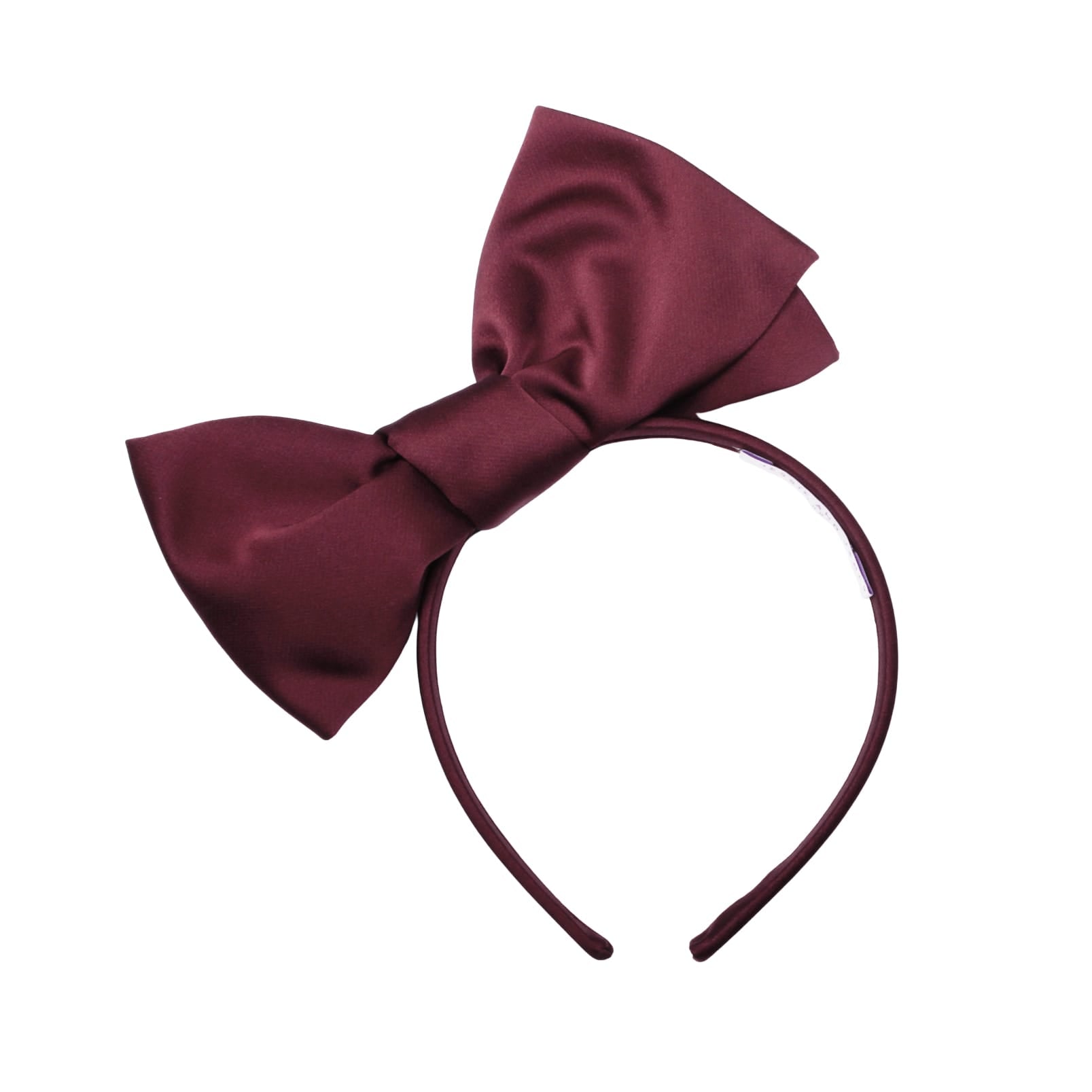 Origami Headband Burgundy Satin
