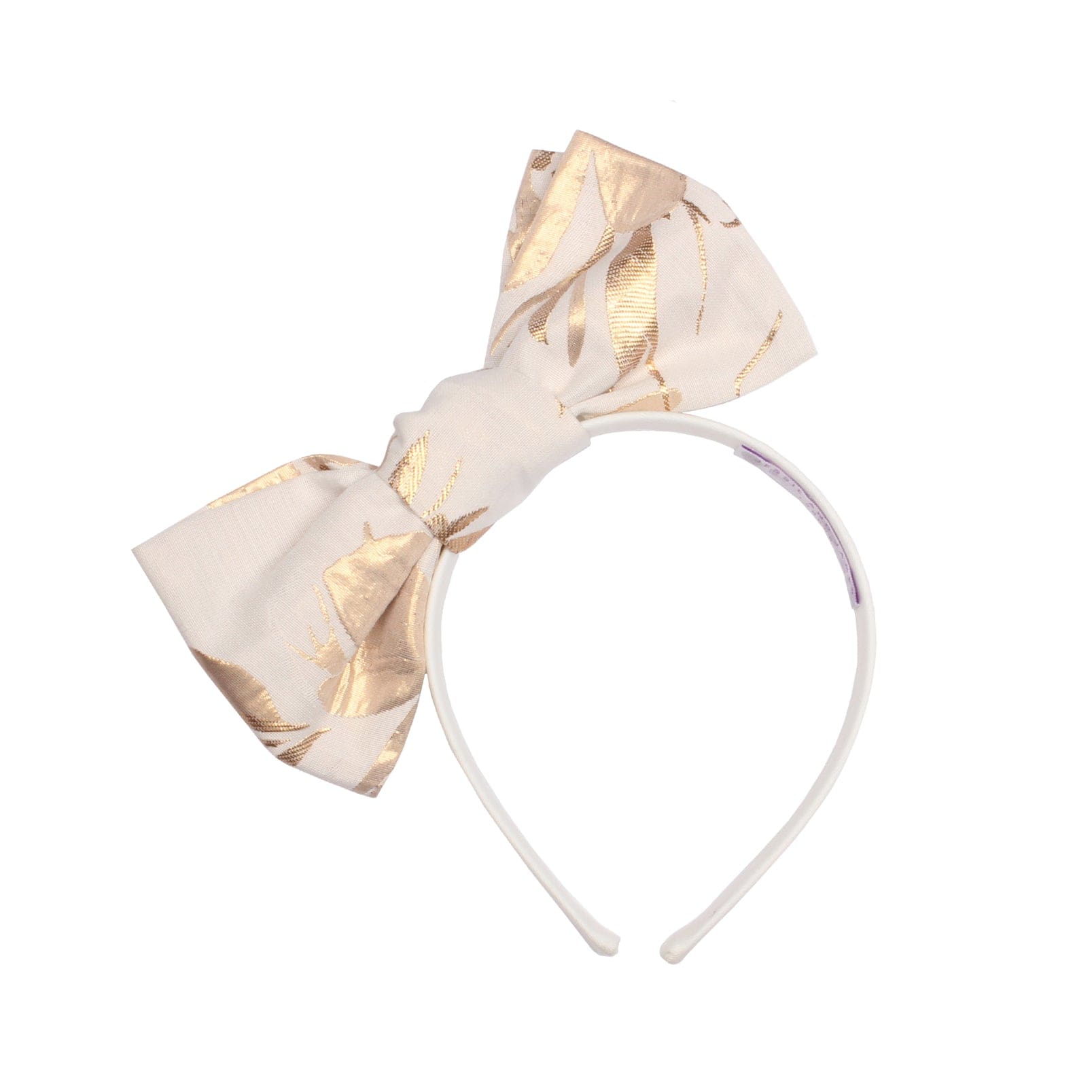 Origami Headband Gold Abstract Floral Jacquard