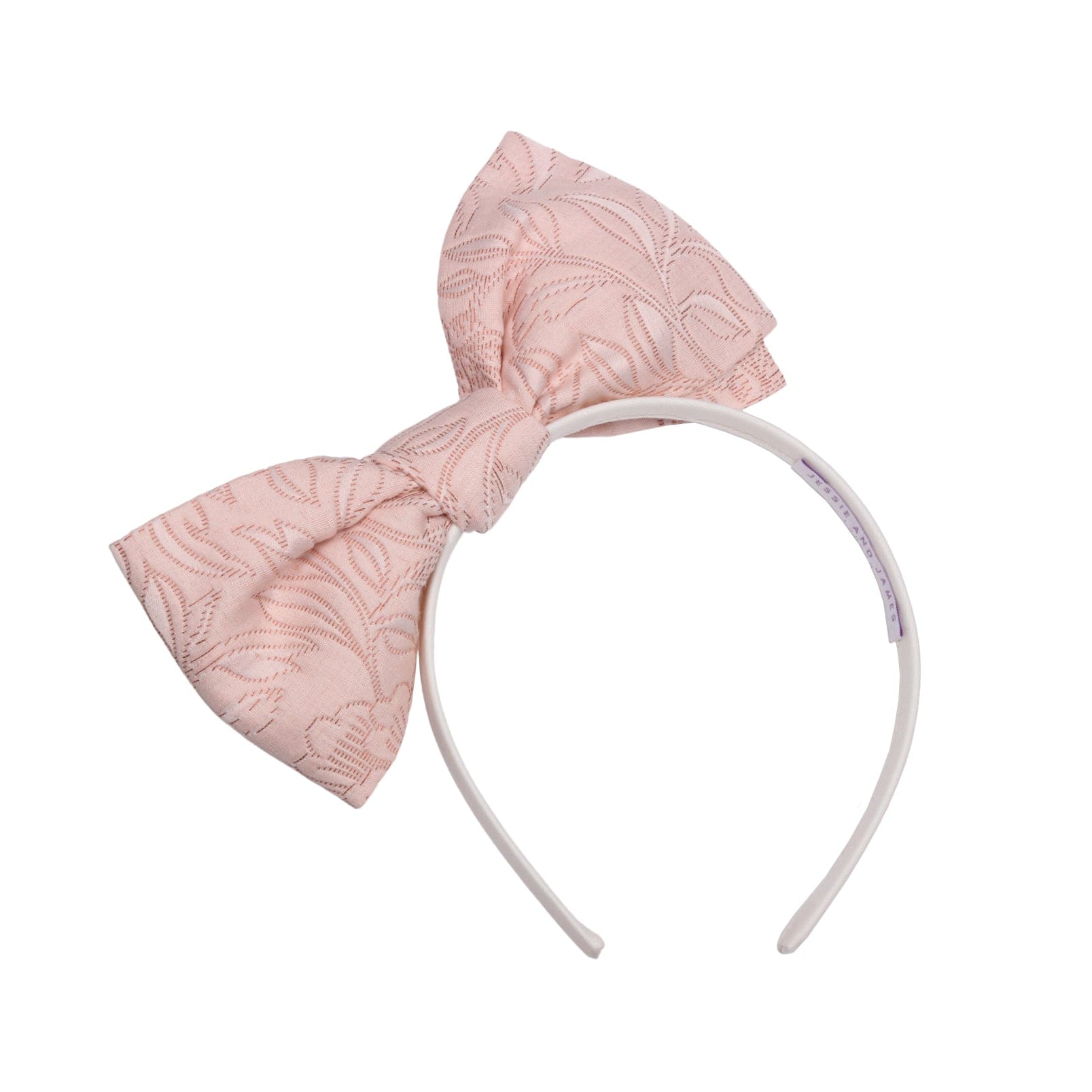 Origami Headband Pink Ornamental Jacquard