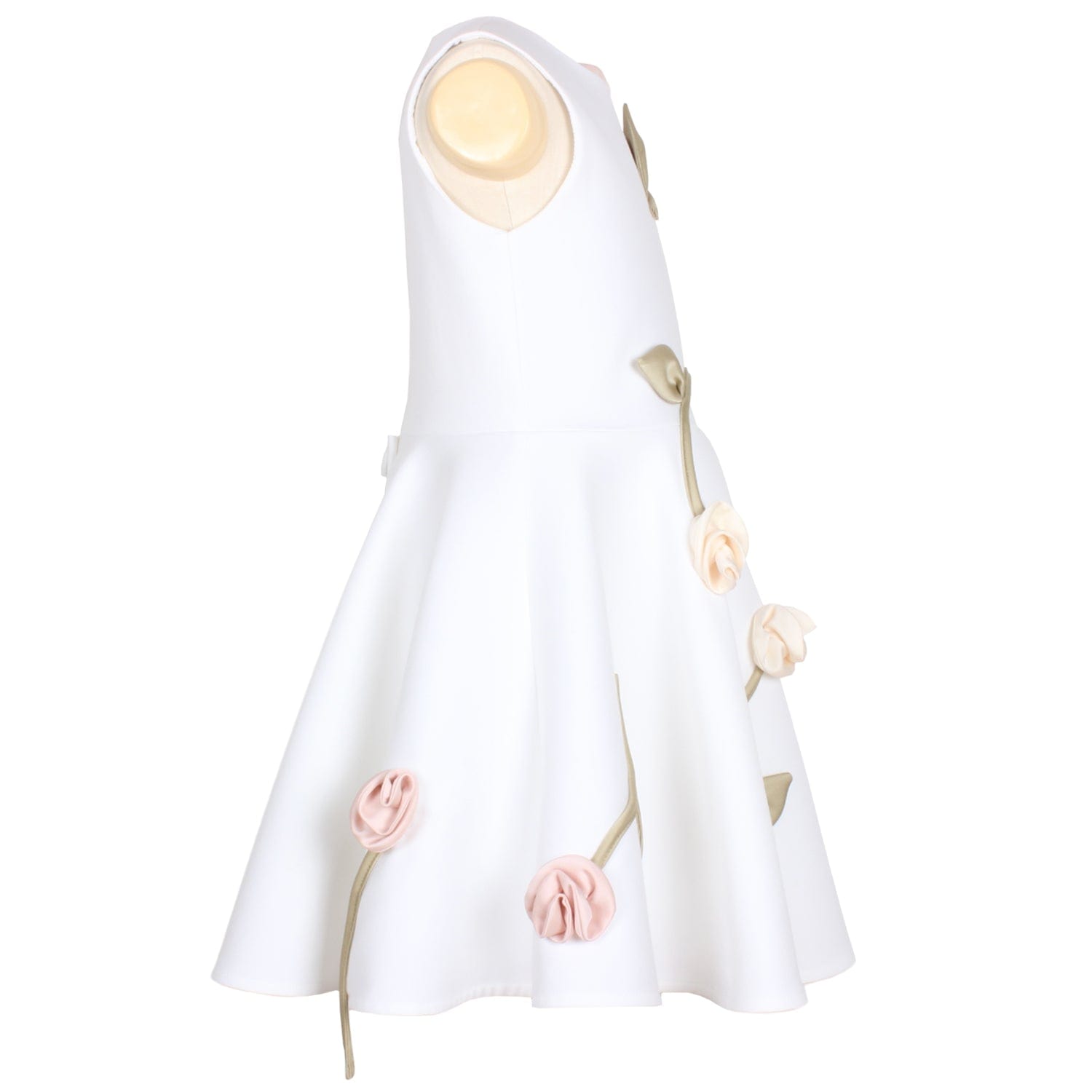 Rain Of Flowers Dress White