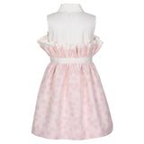 Romana Dress Pink Daisy Jacquard