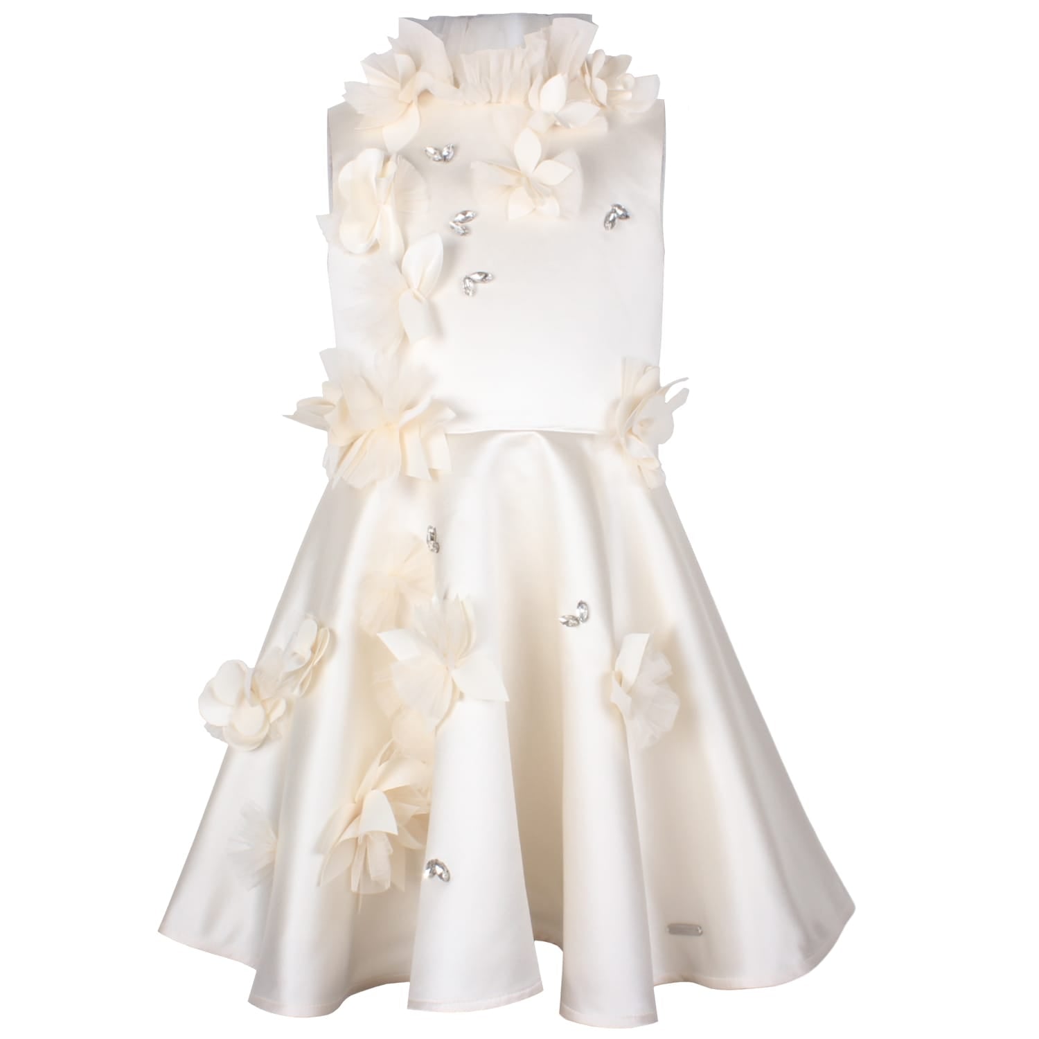 Trinket Dress Creme Satin