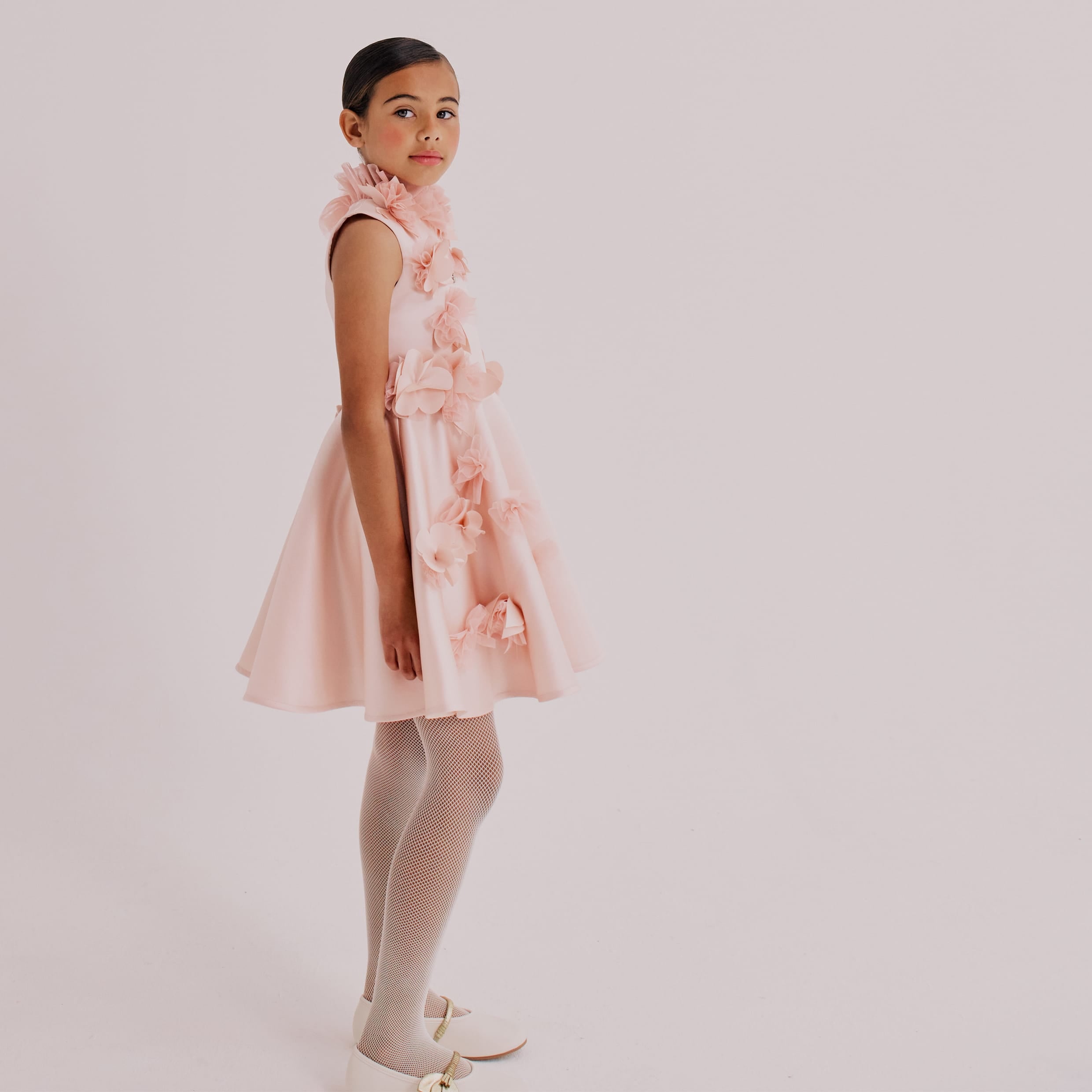 Trinket Dress Pink Satin