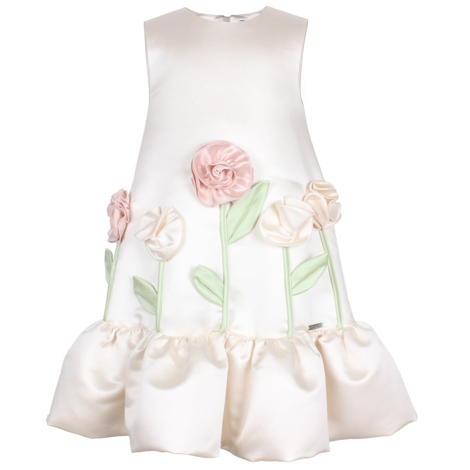 Walk In The Park Dress Creme Satin