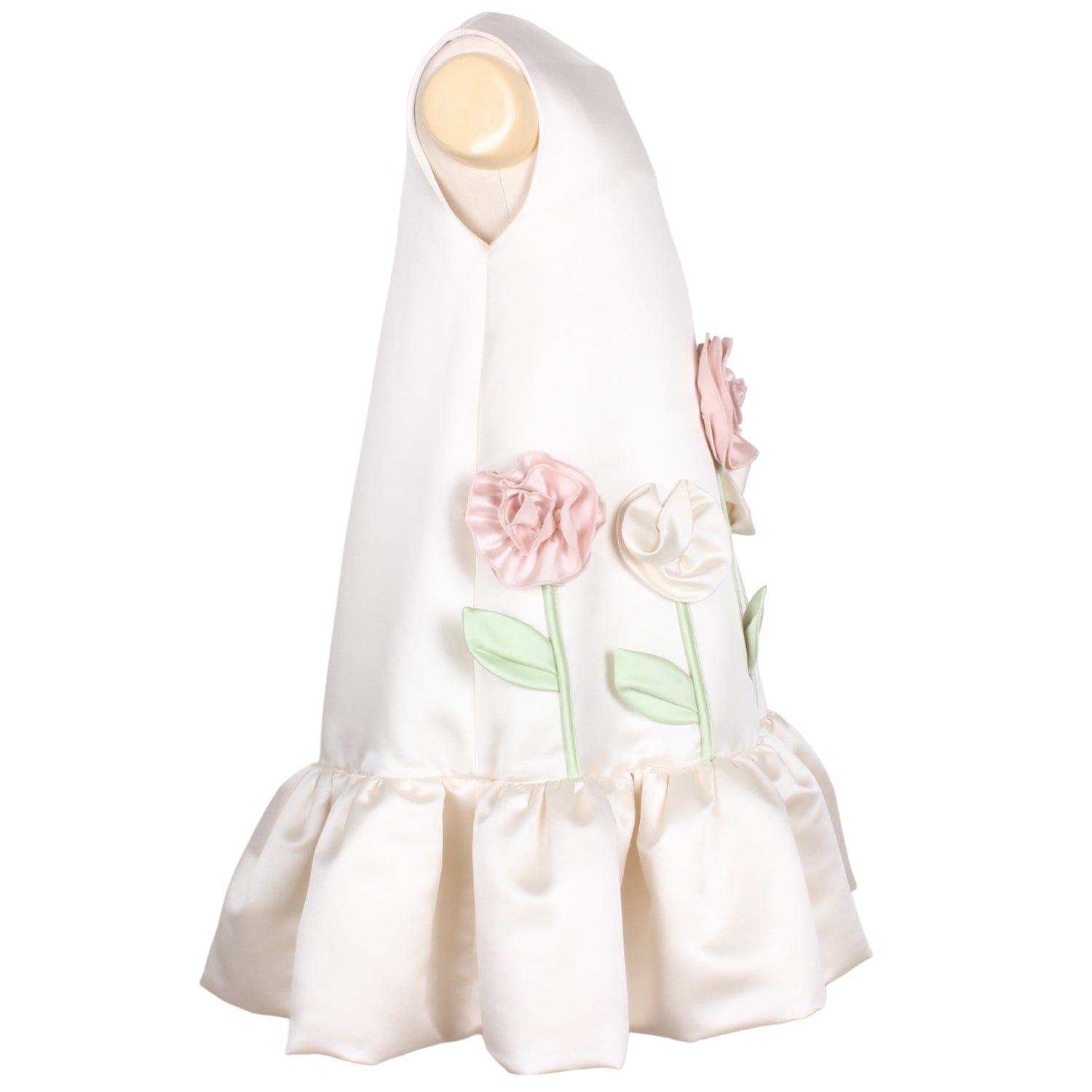Walk In The Park Dress Creme Satin
