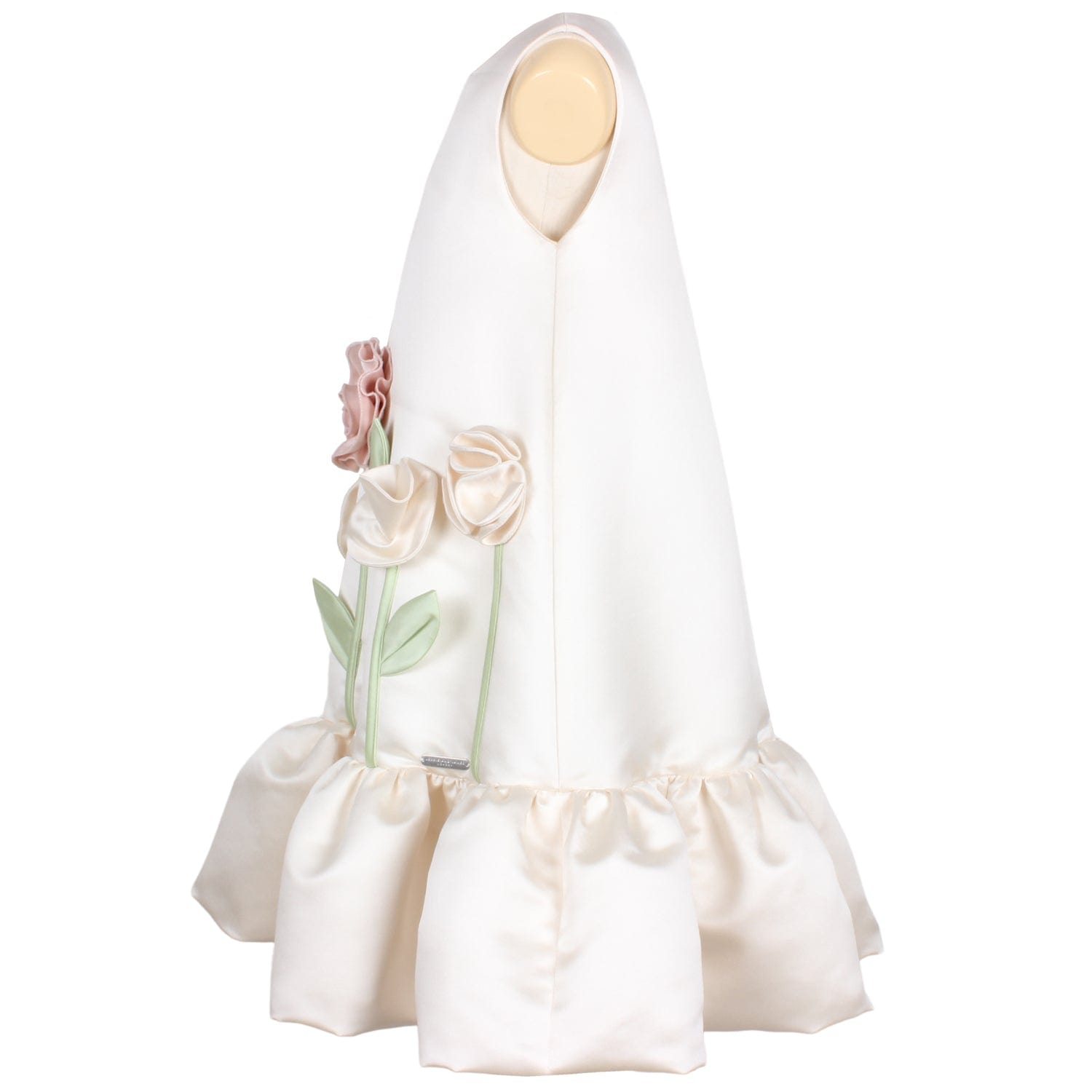 Walk In The Park Dress Creme Satin
