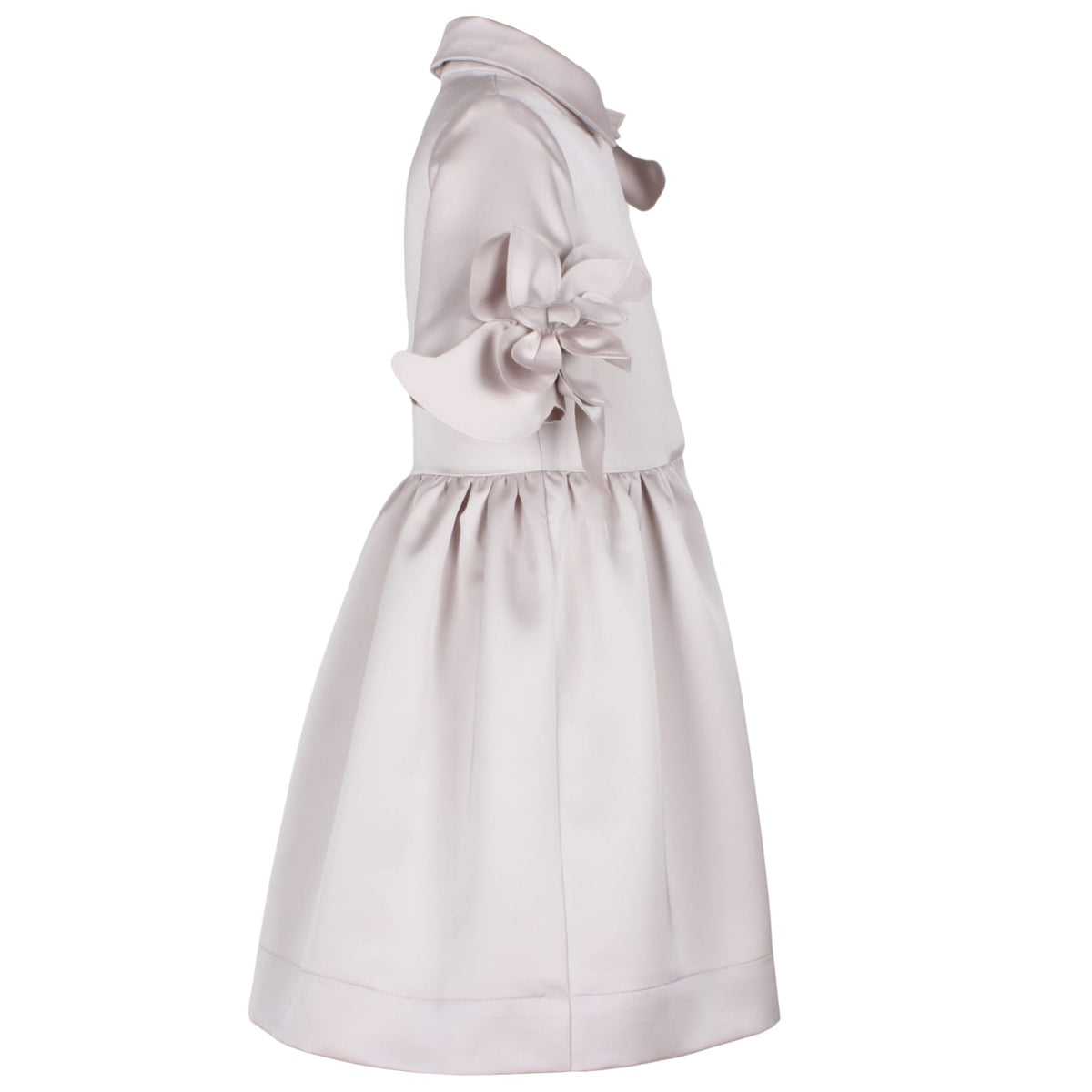 Whisperwing Dress Grey Satin 6YRS SAMPLE