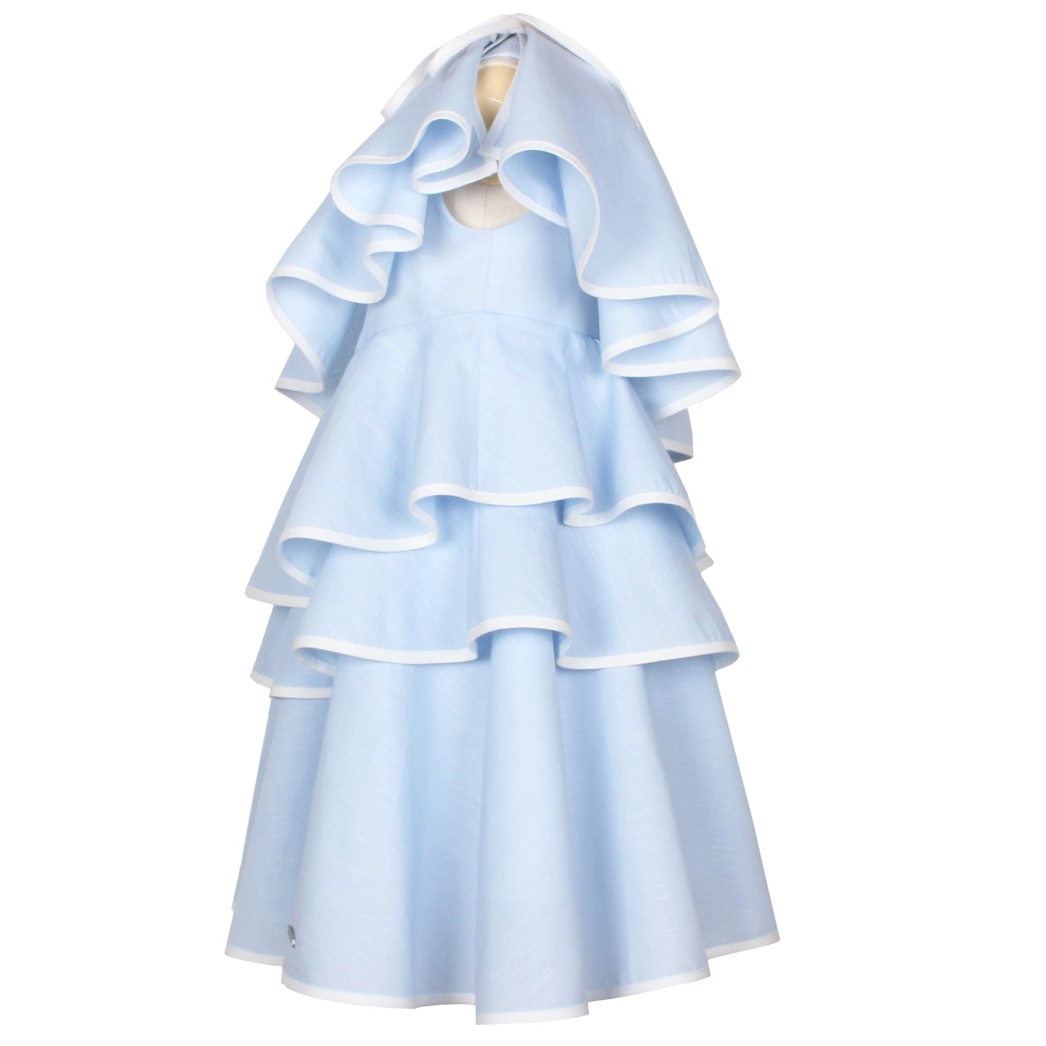 Inflorescence Dress Blue Clouds
