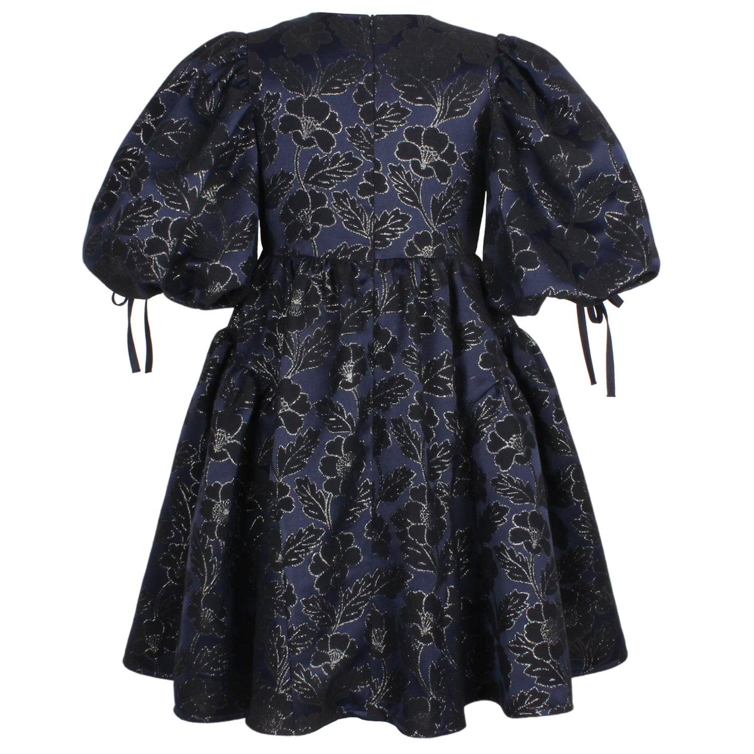 Beautiful Dress Navy Flower Jacquard 6YRS SAMPLE