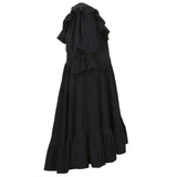 Drizzle Dress Black Texture