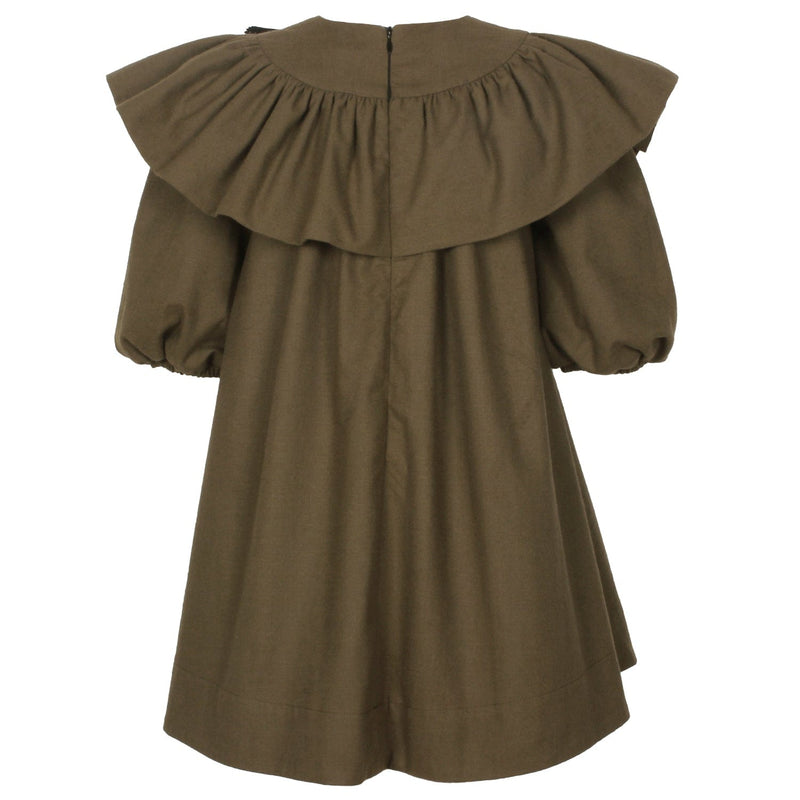 Rise & Shine Dress Olive Green 6YRS SAMPLE