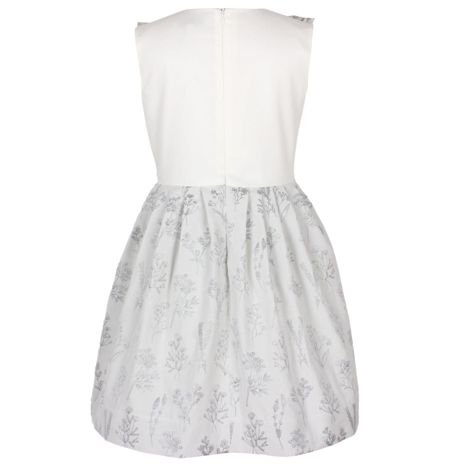 Precious Dress Silver Flowers Jacquard 6YRS SAMPLE