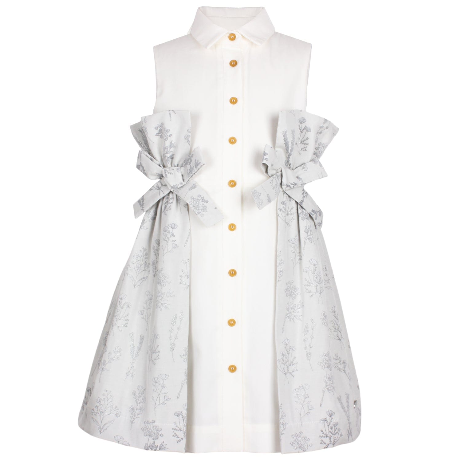 Lovey Dovey Dress Silver Flowers Jacquard 6YRS SAMPLE