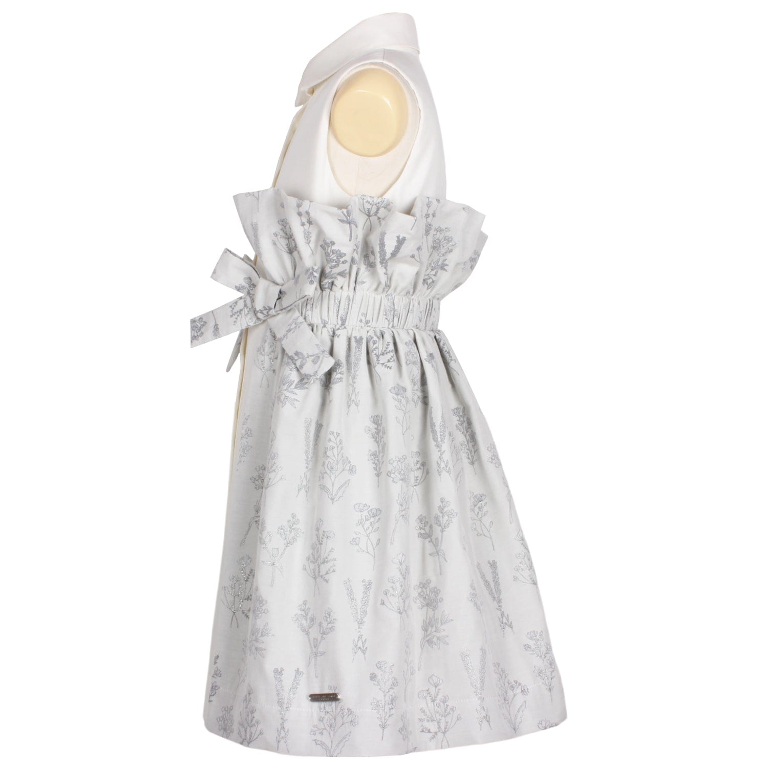 Lovey Dovey Dress Silver Flowers Jacquard 6YRS SAMPLE